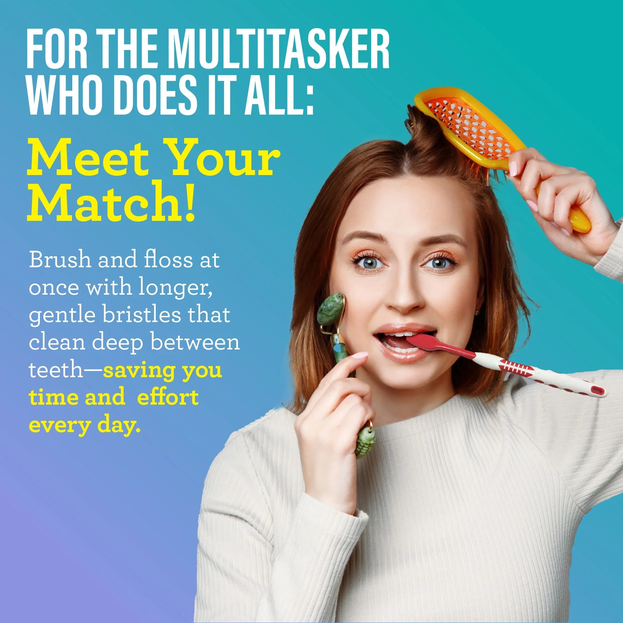 Floss Fusion Toothbrushes ( 2 Pack)