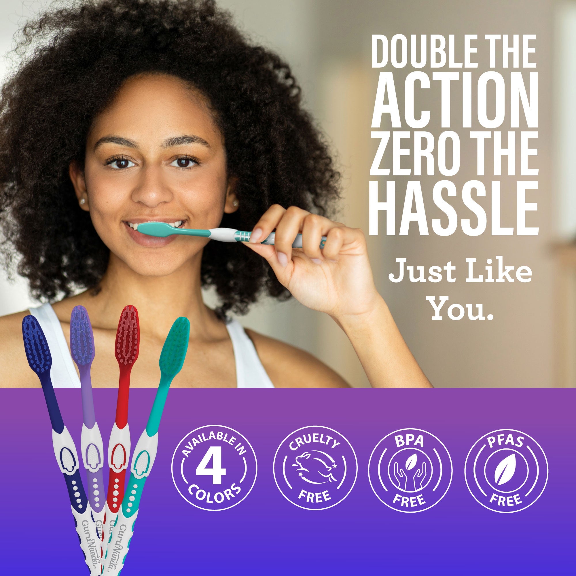 Floss Fusion Toothbrushes ( 2 Pack)