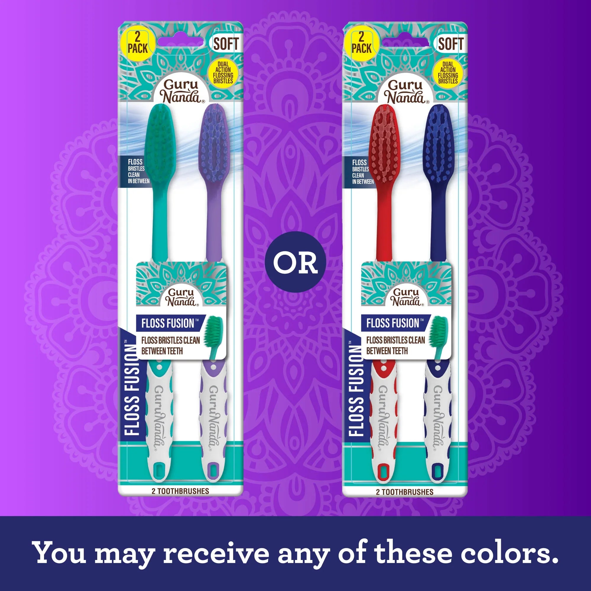 Brosses à dents Floss Fusion (lot de 2)