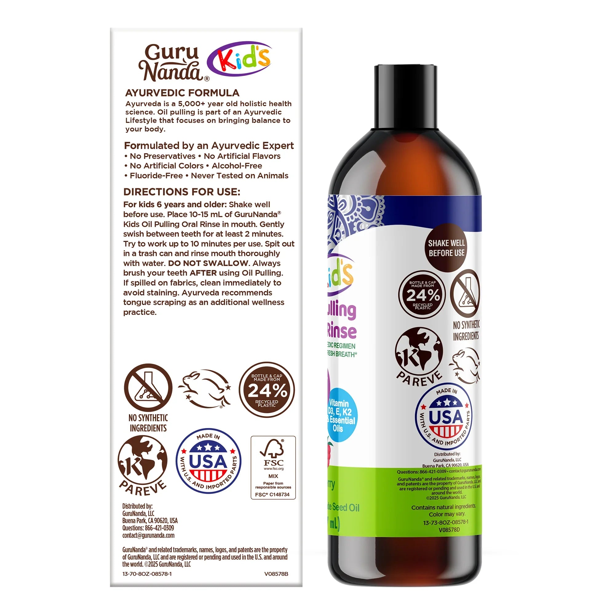 Kids Oil Pulling with Bubble Berry & CoQ10 – 8 fl oz