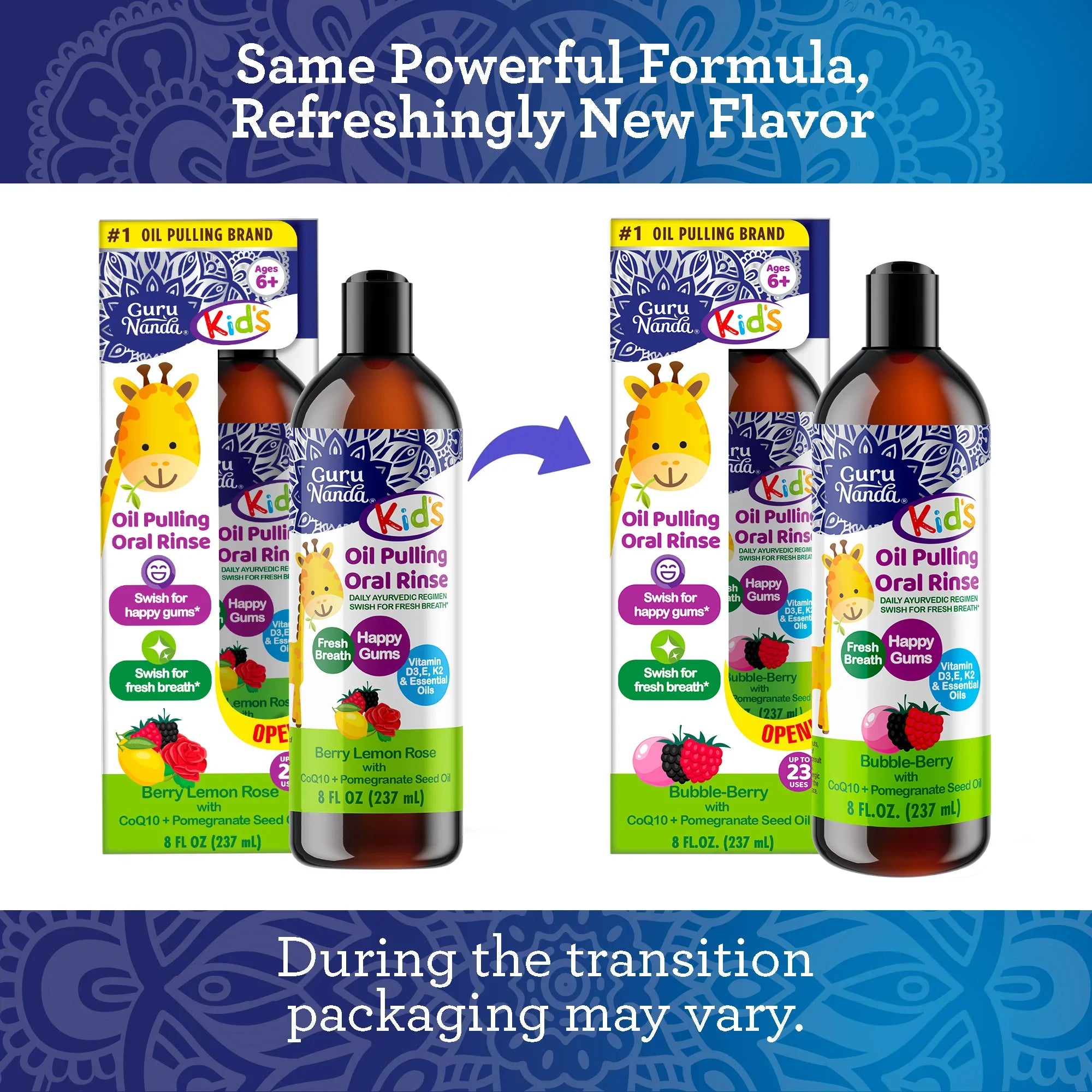 Kids Oil Pulling with Bubble Berry & CoQ10 – 8 fl oz