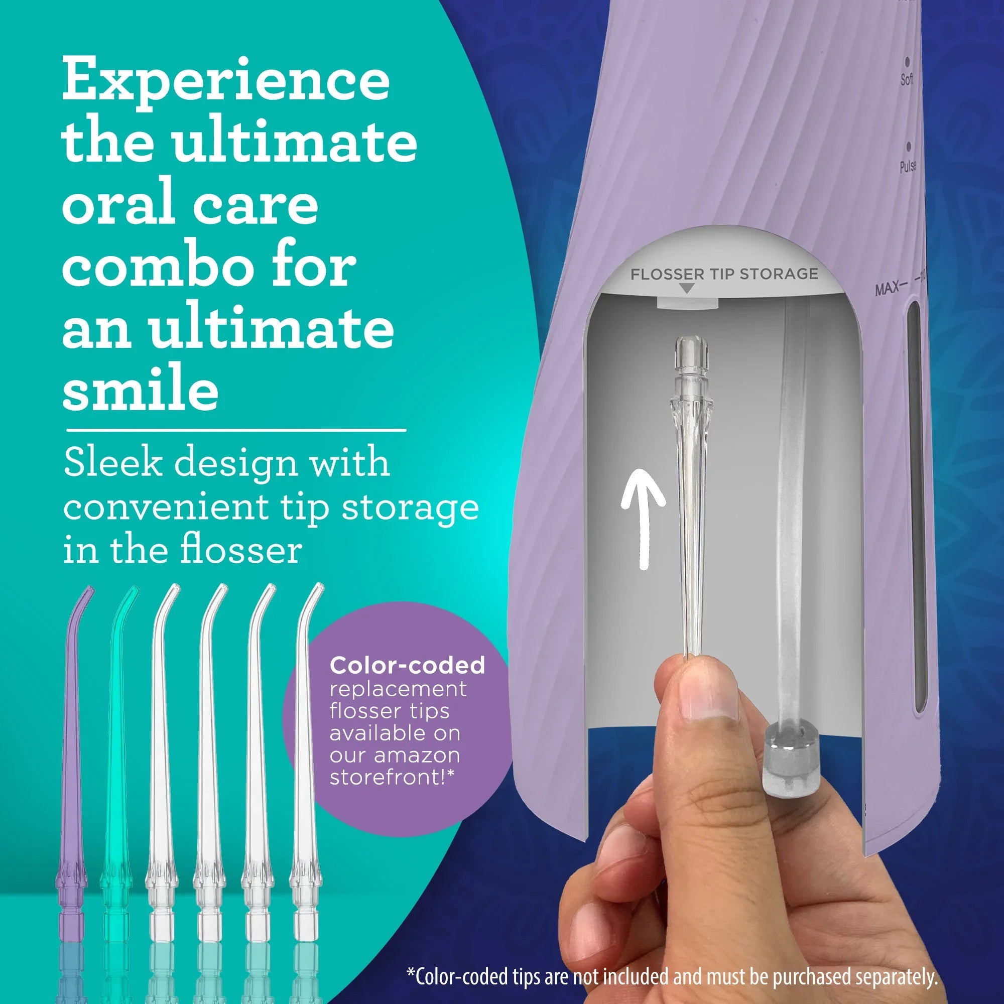 Lion & Lamb 2.0 Portable Sonic Toothbrush & Water Flosser - Lavender