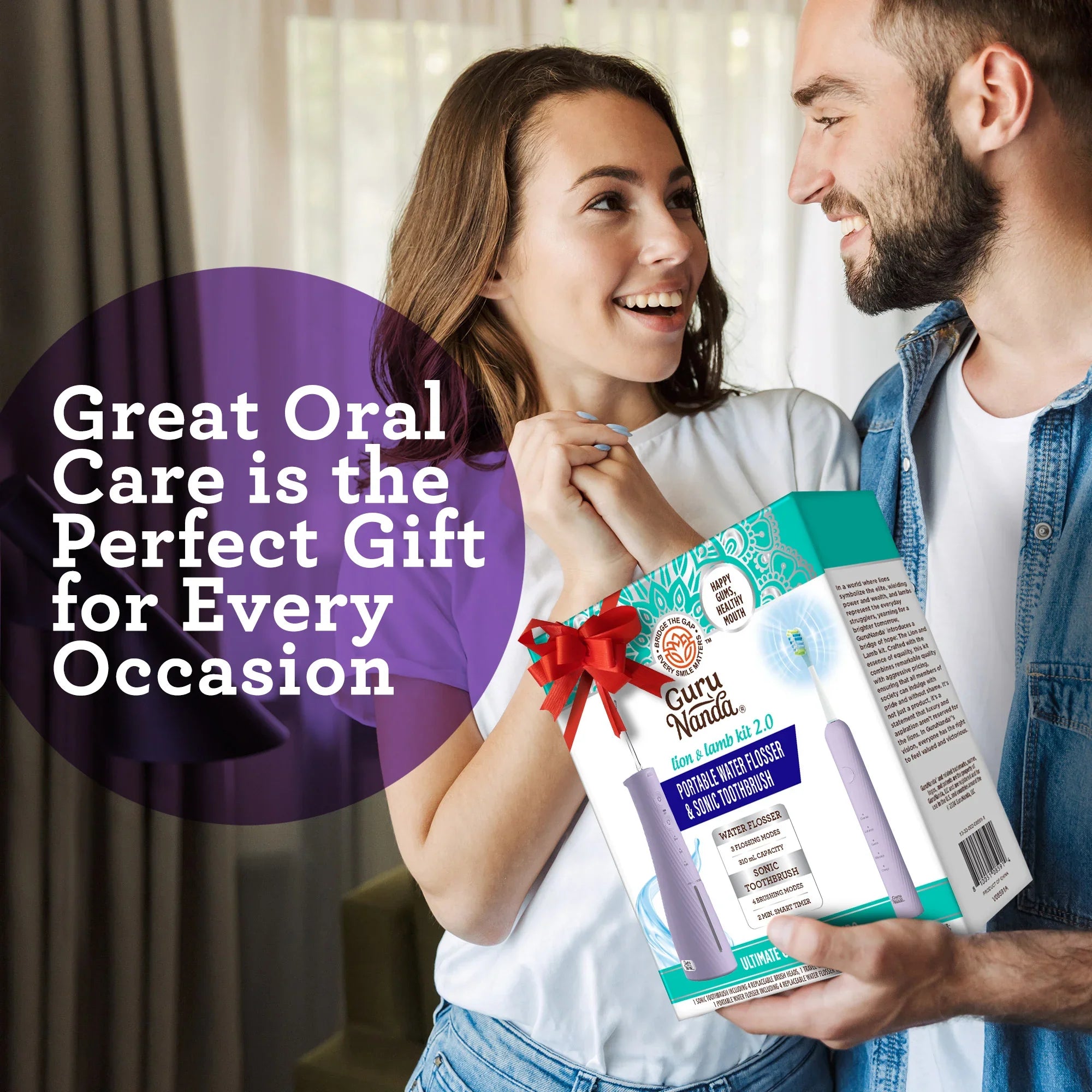 Lion & Lamb 2.0 Portable Sonic Toothbrush & Water Flosser - Lavender