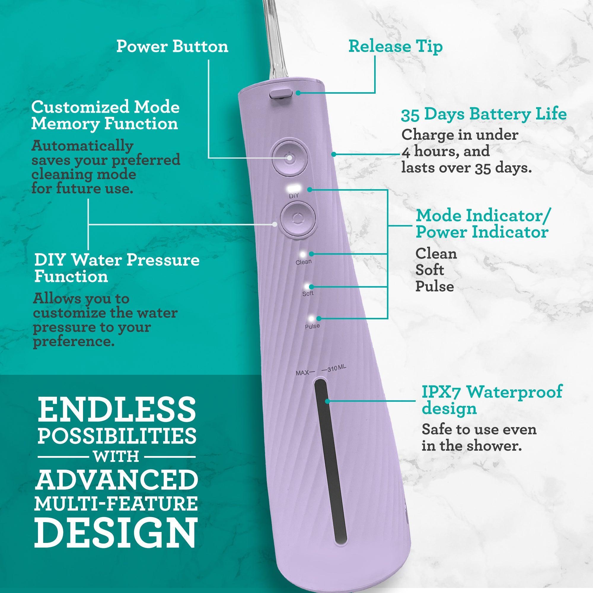 Brosse à dents sonique et hydropulseur portable Lion & Lamb 2.0 - Lavande