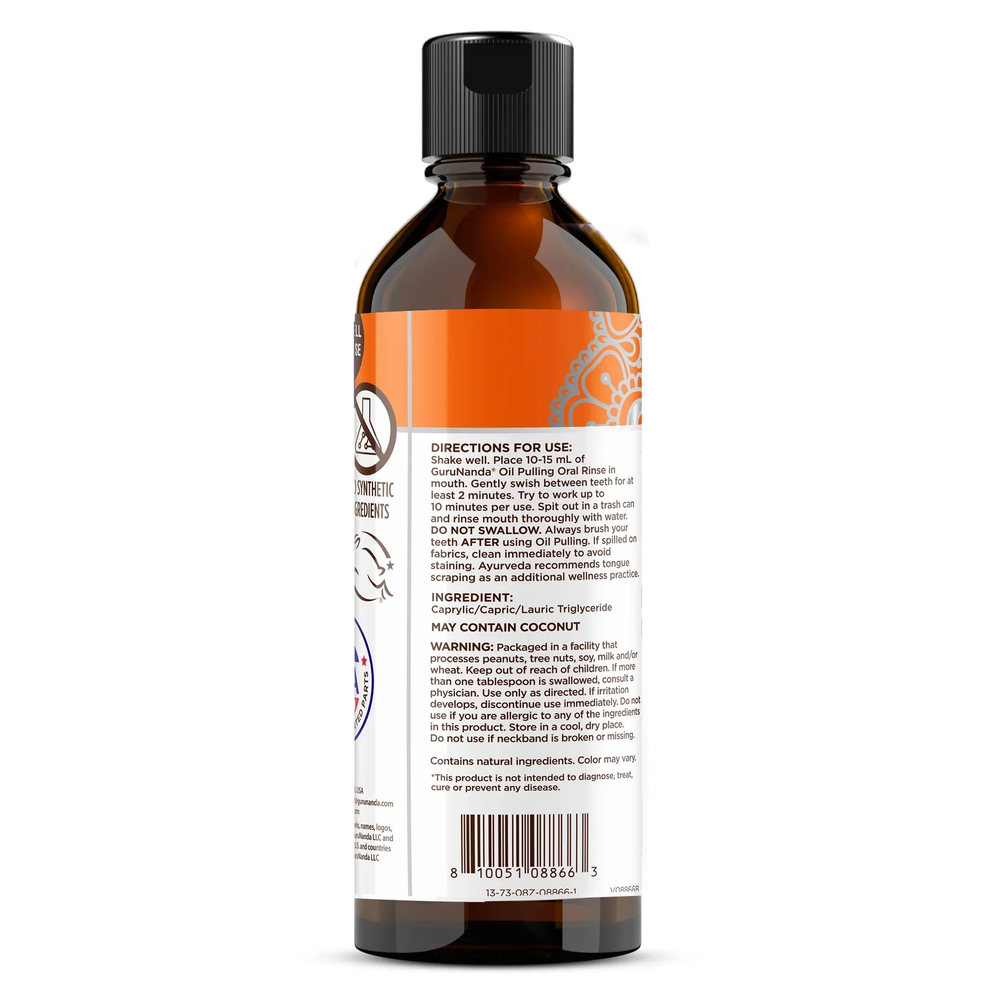Huile de coco fractionnée pour bain de bouche – 236 ml