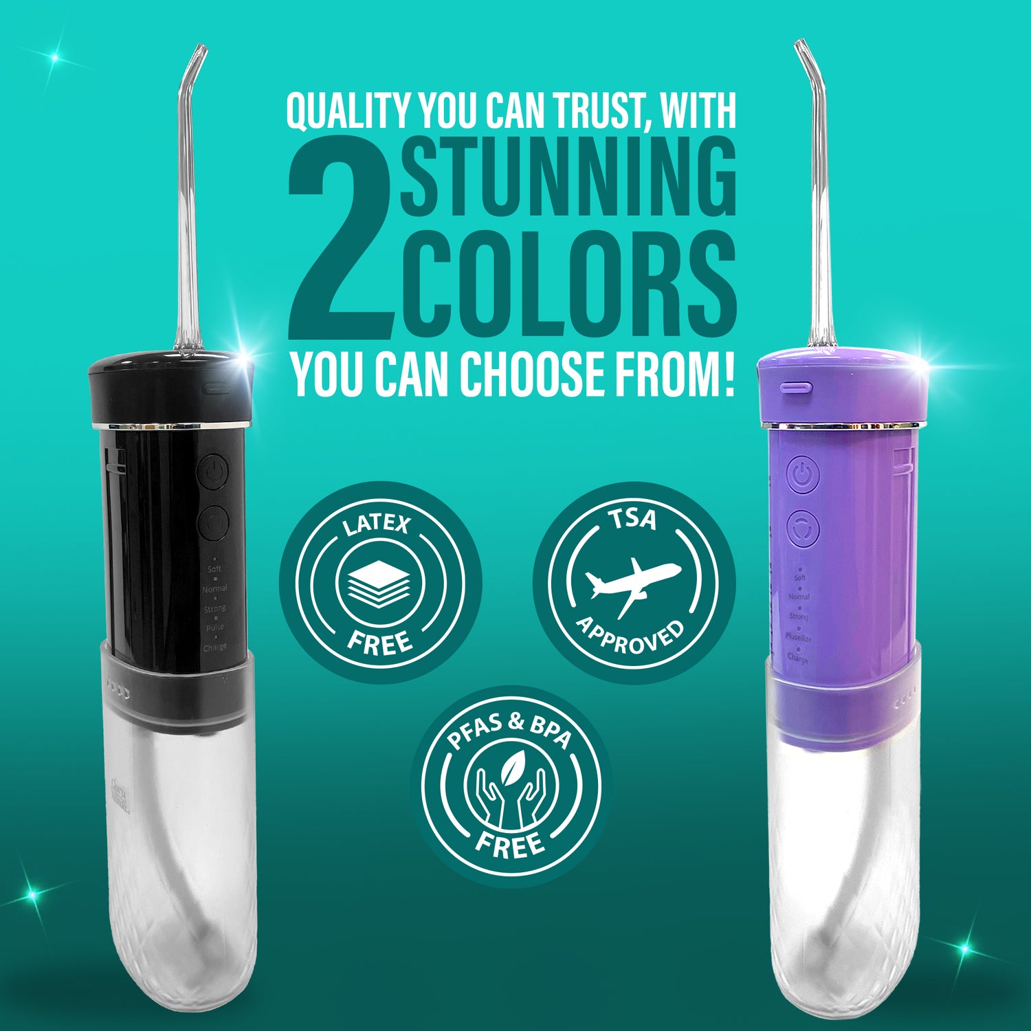 Compact Dental Water Flosser (180 ml) - Lavender