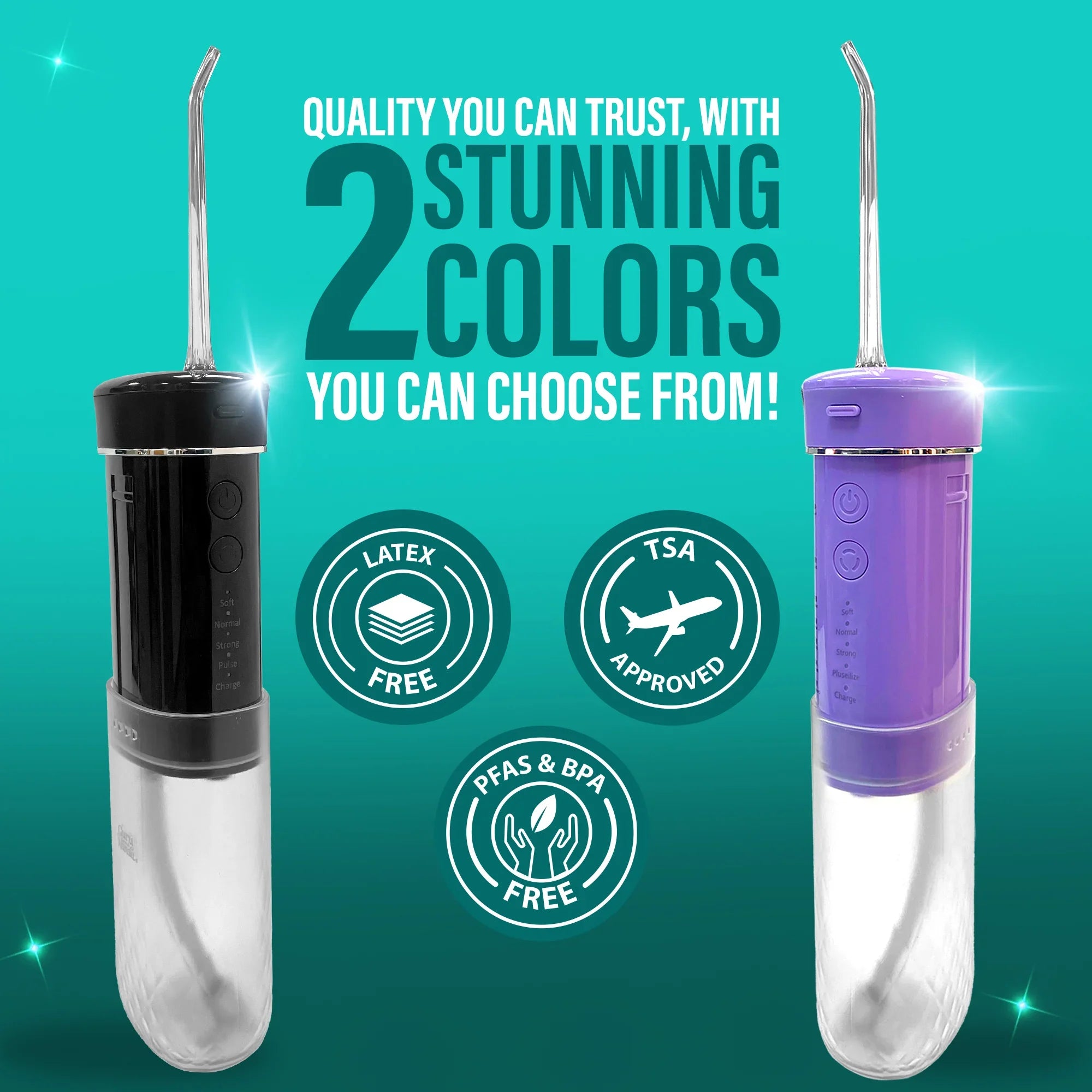 Compact Dental Water Flosser (180 ml) - Lavender