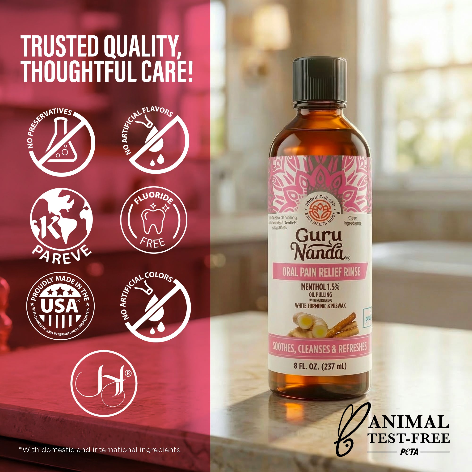 Enjuague bucal de aceite para aliviar el dolor oral – 8 fl. oz.