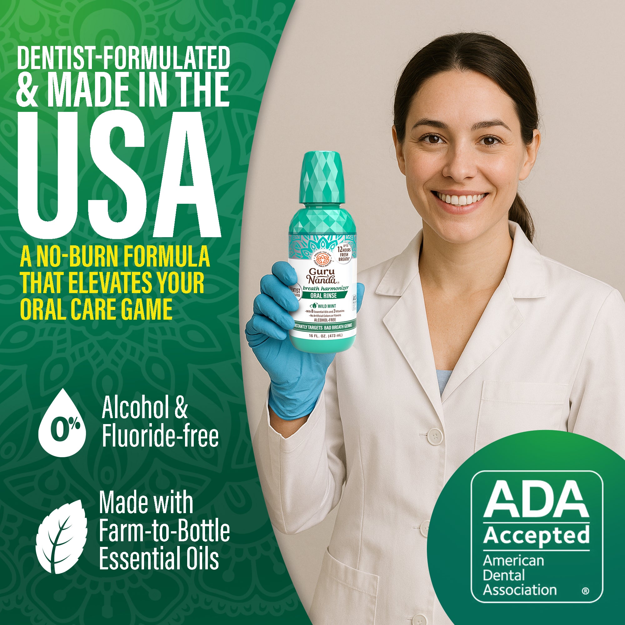 Oral Rinse Breath Harmonizer Mouthwash - Wild Mint (16 Fl Oz)