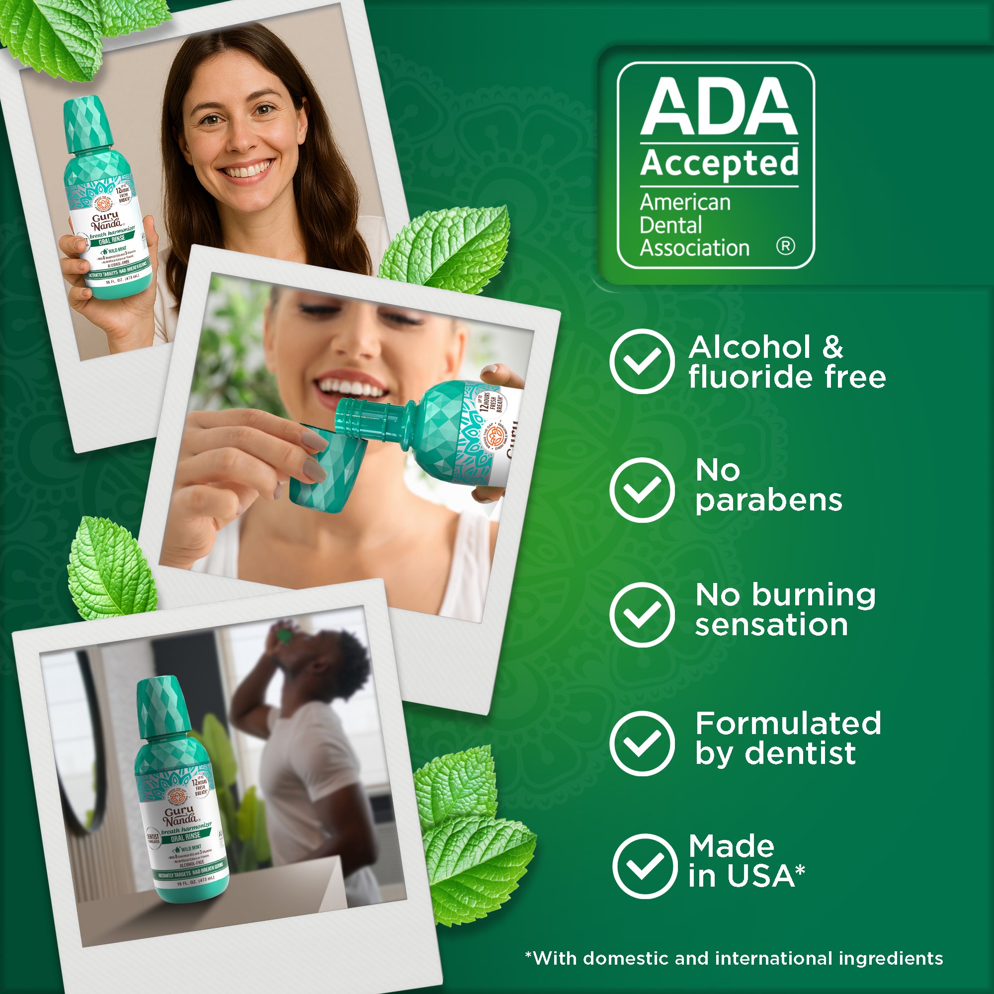 Oral Rinse Breath Harmonizer Mouthwash - Wild Mint (16 Fl Oz)