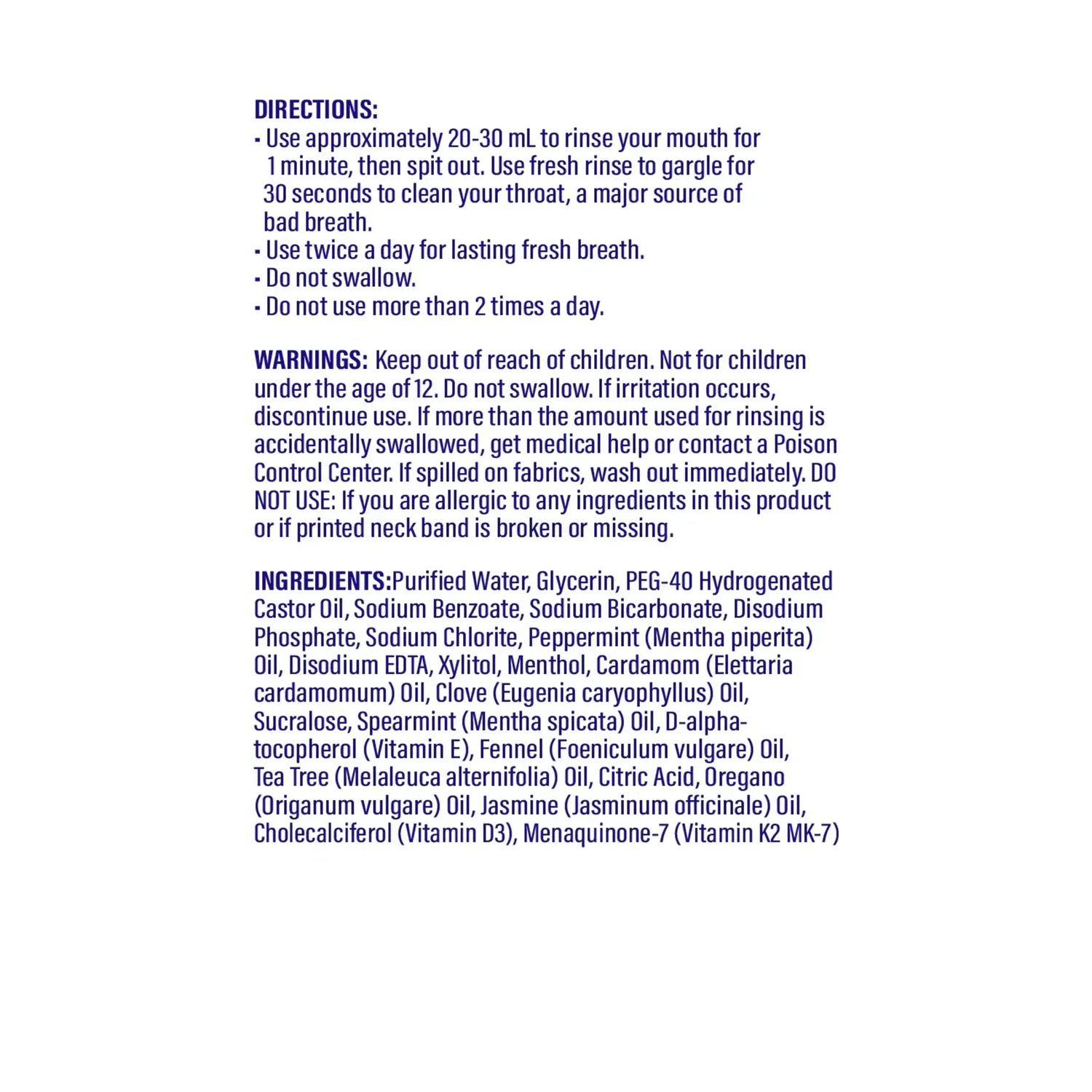 Enjuague bucal Oral Rinse Breath Harmonizer - Tamaño de viaje - Menta silvestre (85 ml)