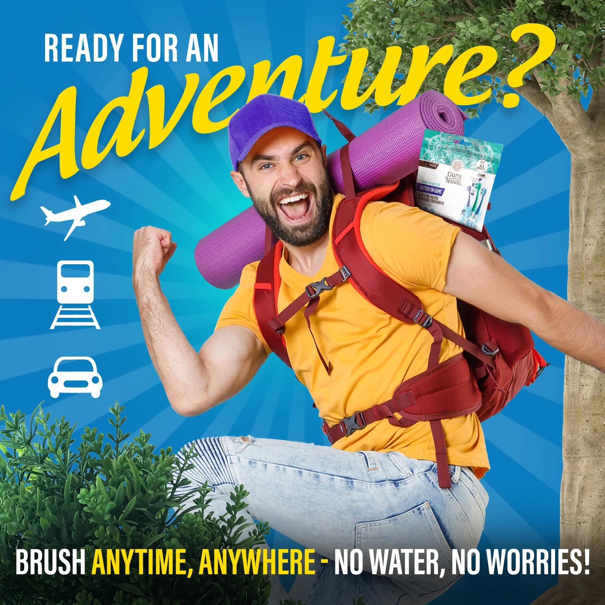 6-in-1 Ready to Go Butter on Gums Pre-Pasted Toothbrushes 2.0 – 21 Count