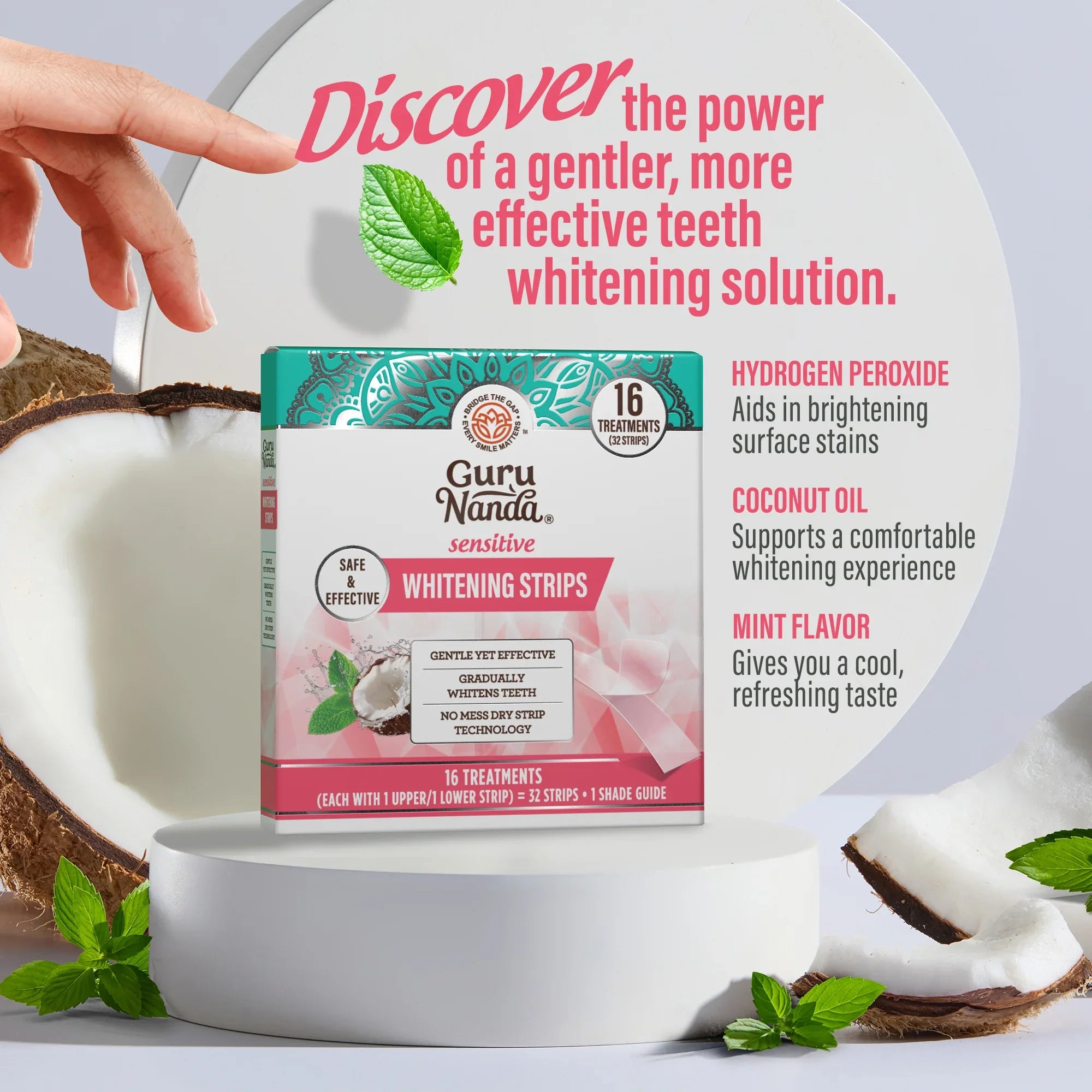 Sensitive Whitening Strips – 16 Day Treatment