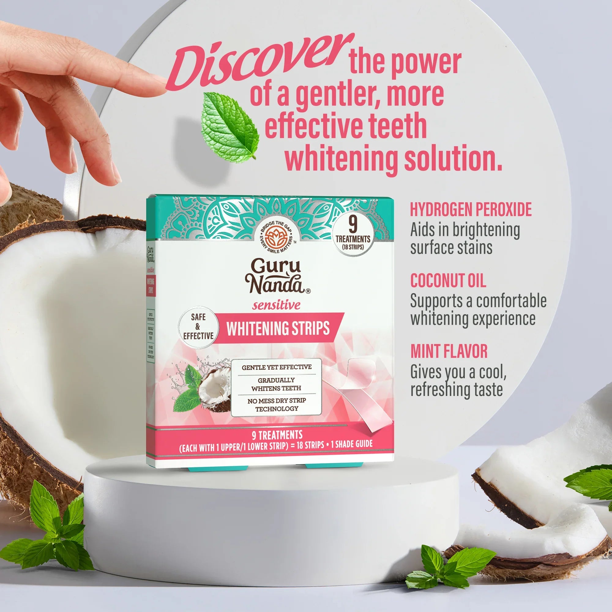 Sensitive Whitening Strips – 9 Day Treatment