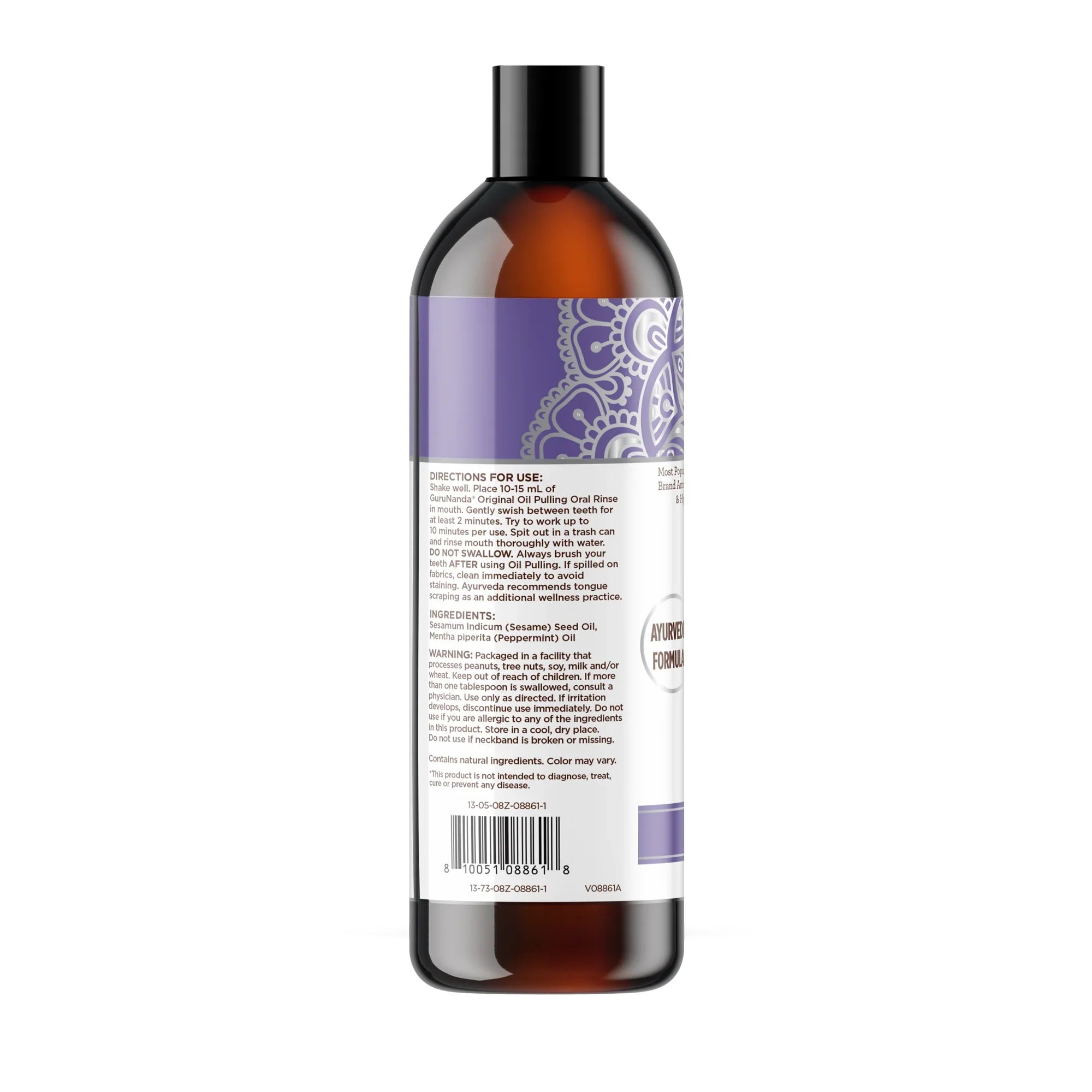 Huile de sésame et de menthe poivrée pour le bain de bouche - 227 g