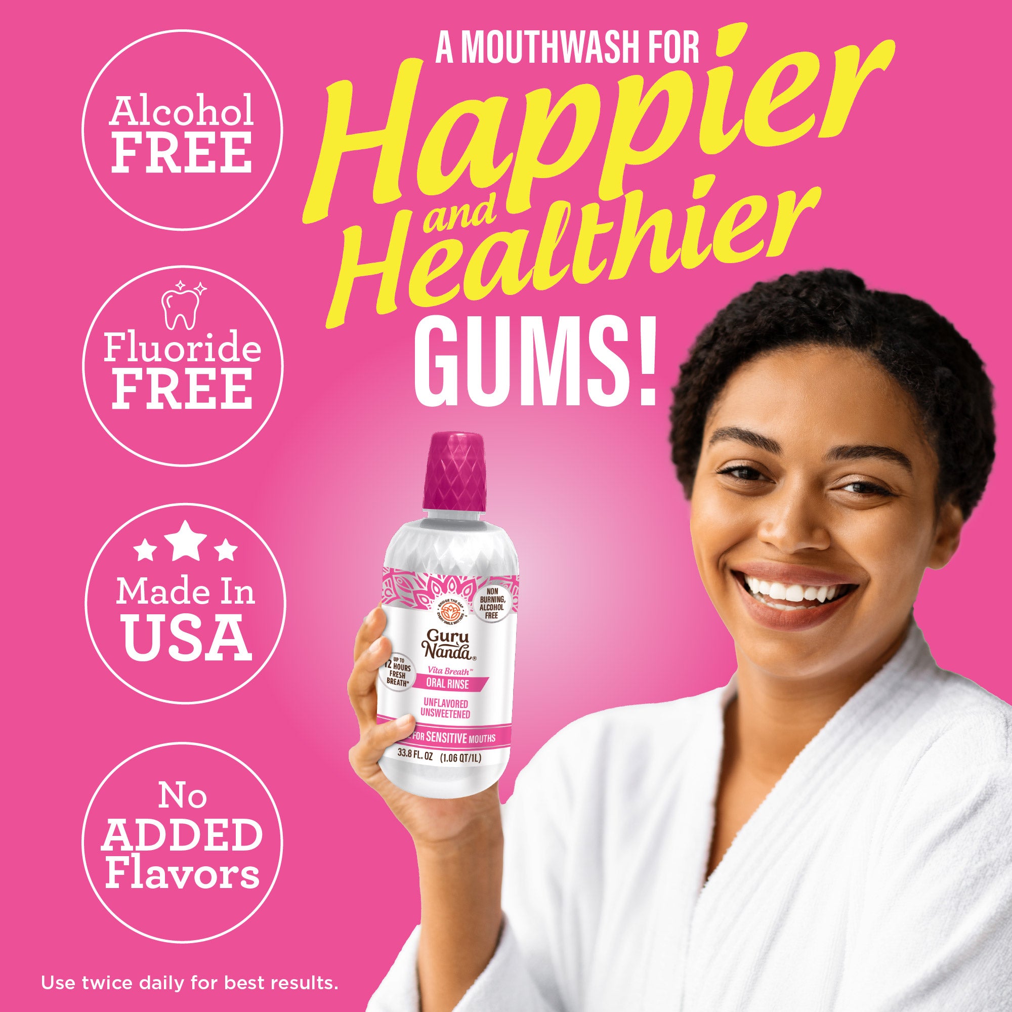 Bain de bouche Vita Breath sans saveur ni sucre - 1 L