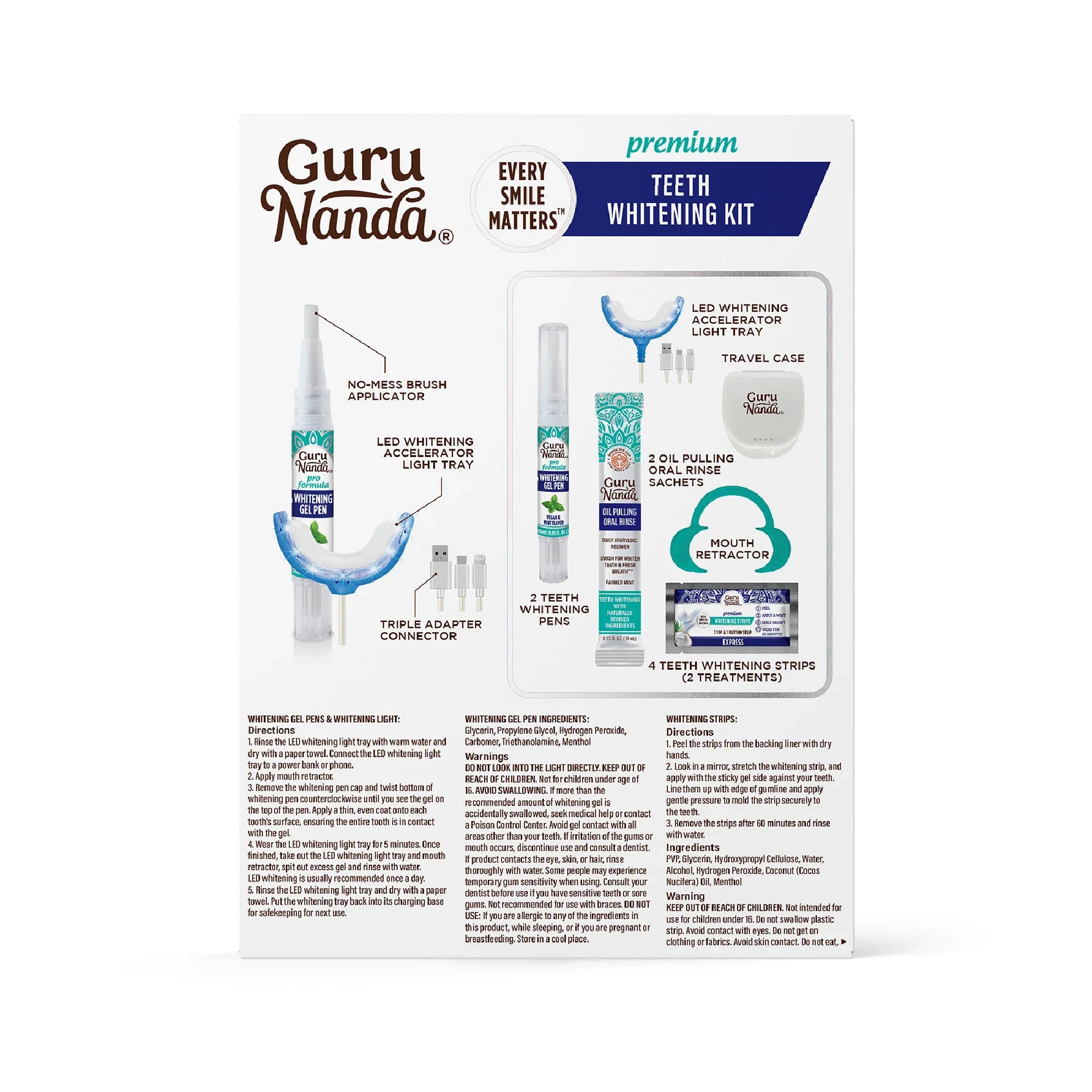 Premium Teeth Whitening Kit (Wired)