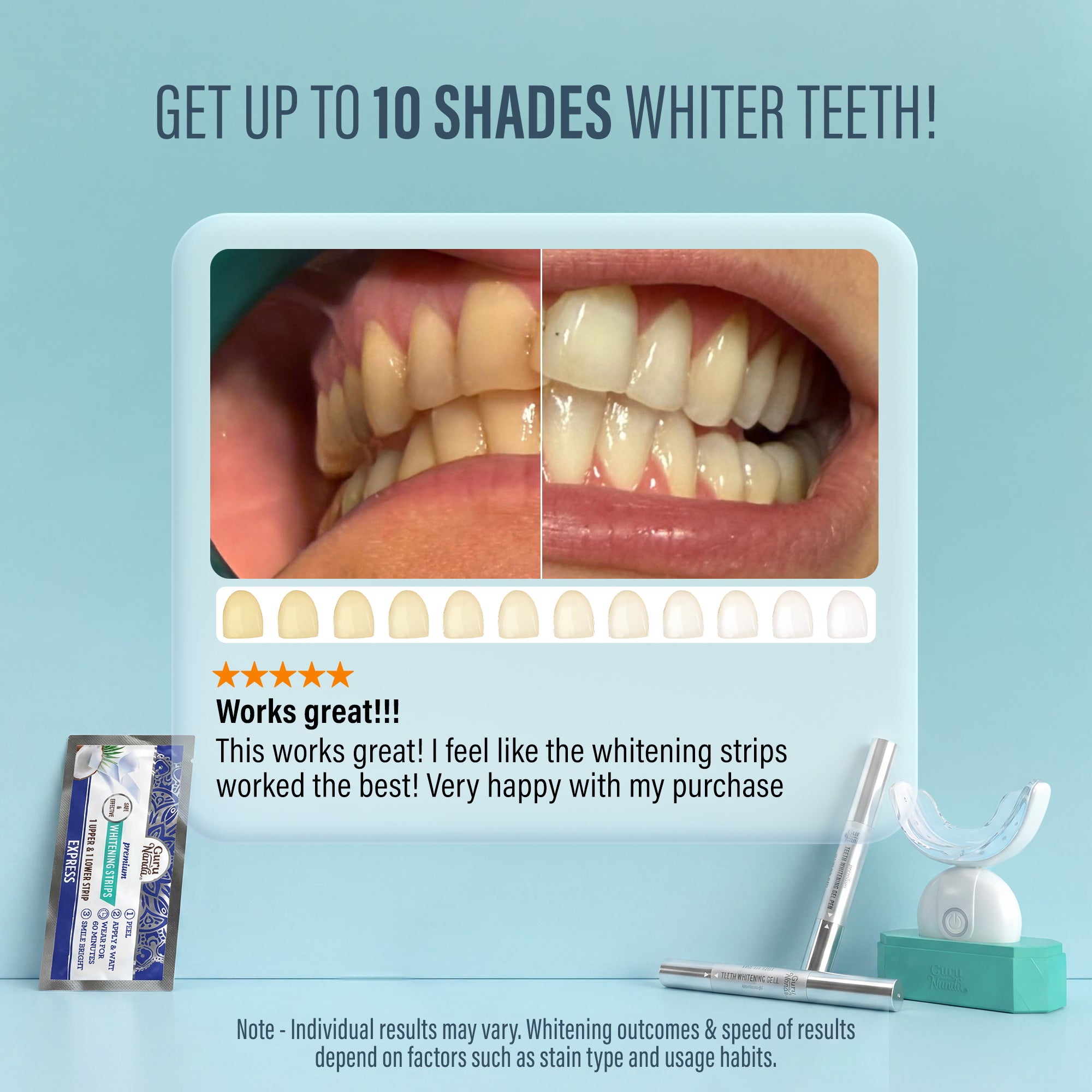 Kit de blanqueamiento dental LED inalámbrico