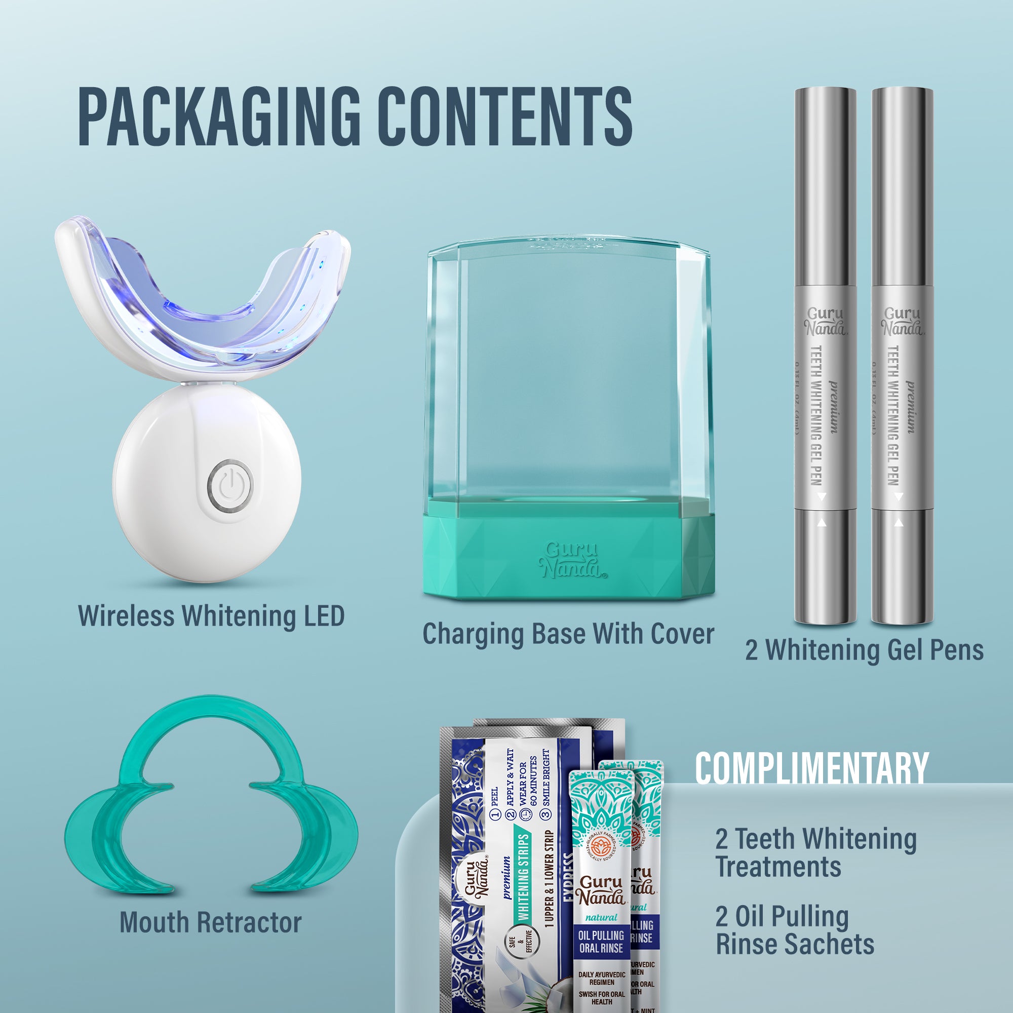 Kit de blanqueamiento dental LED inalámbrico