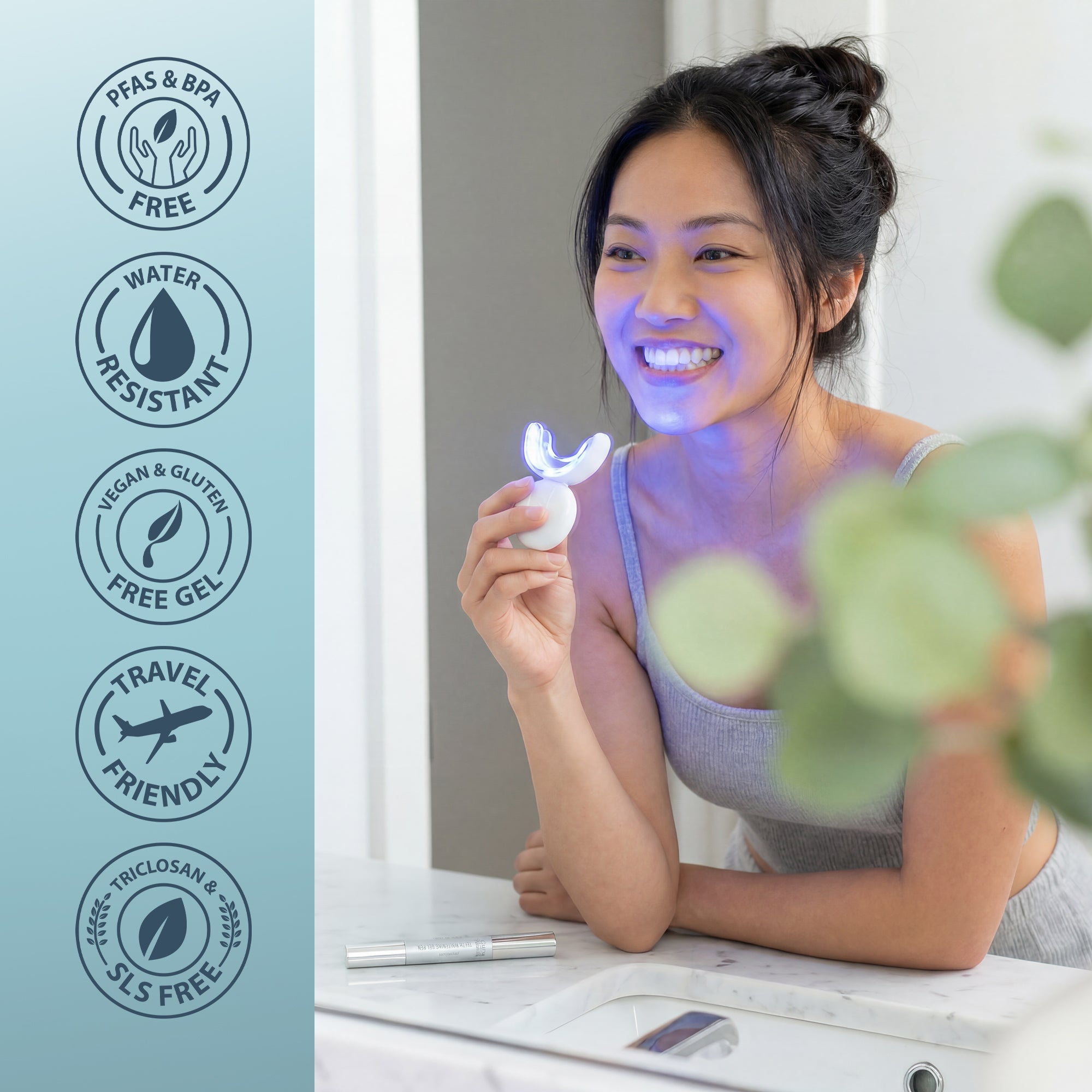 Kit de blanqueamiento dental LED inalámbrico