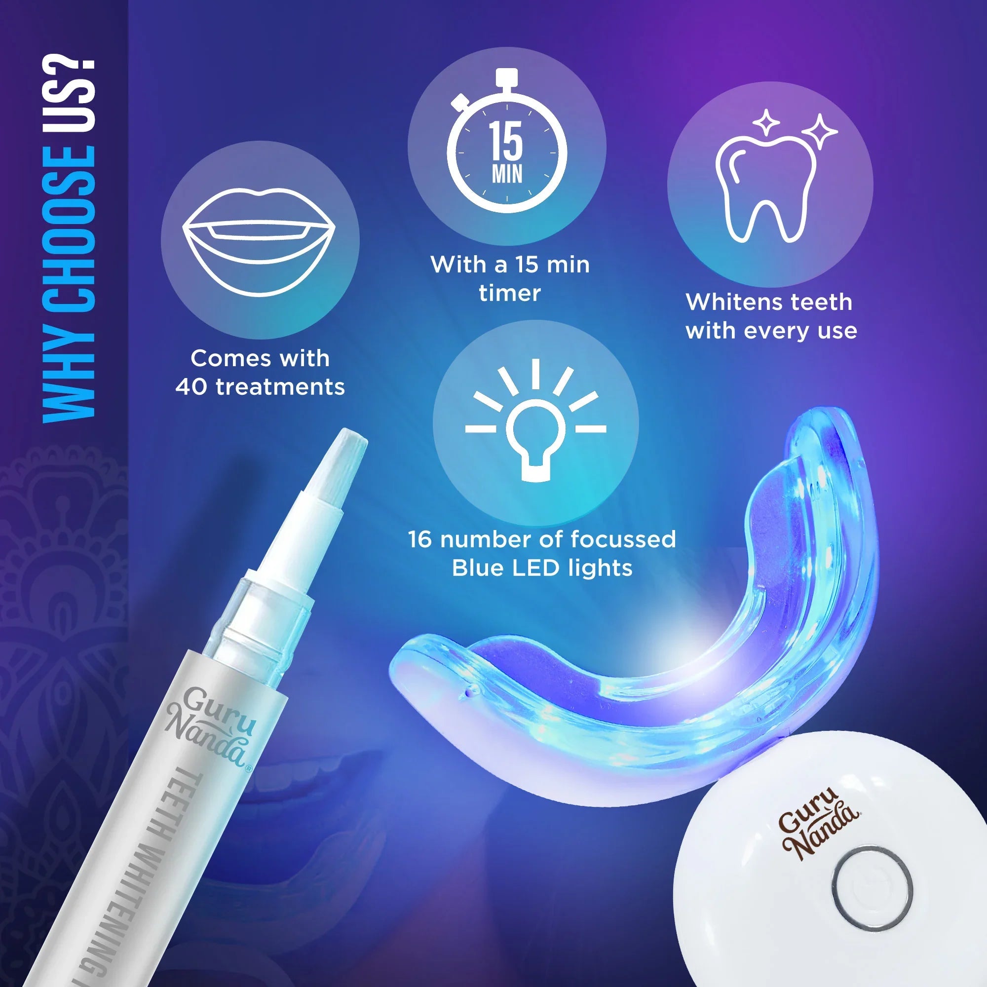 Wireless LED Teeth Whitening Kit
