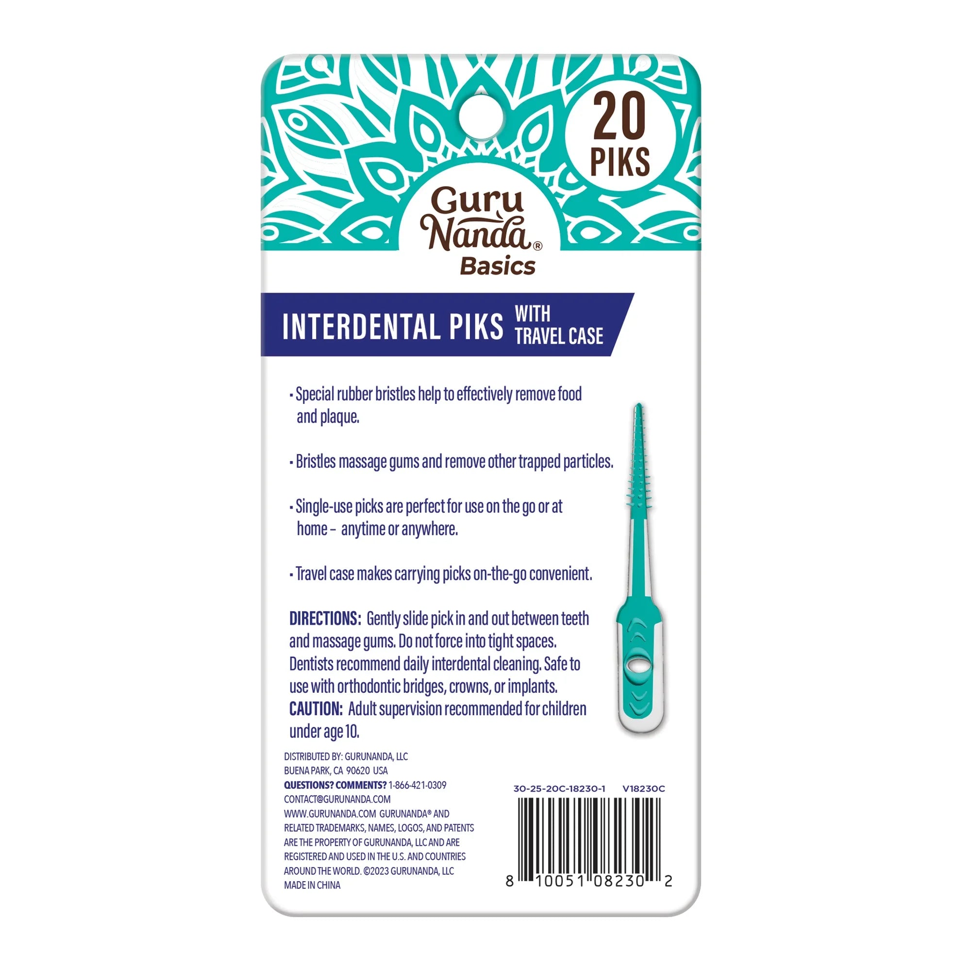 Cure-dents avec étui de transport (20 unités)