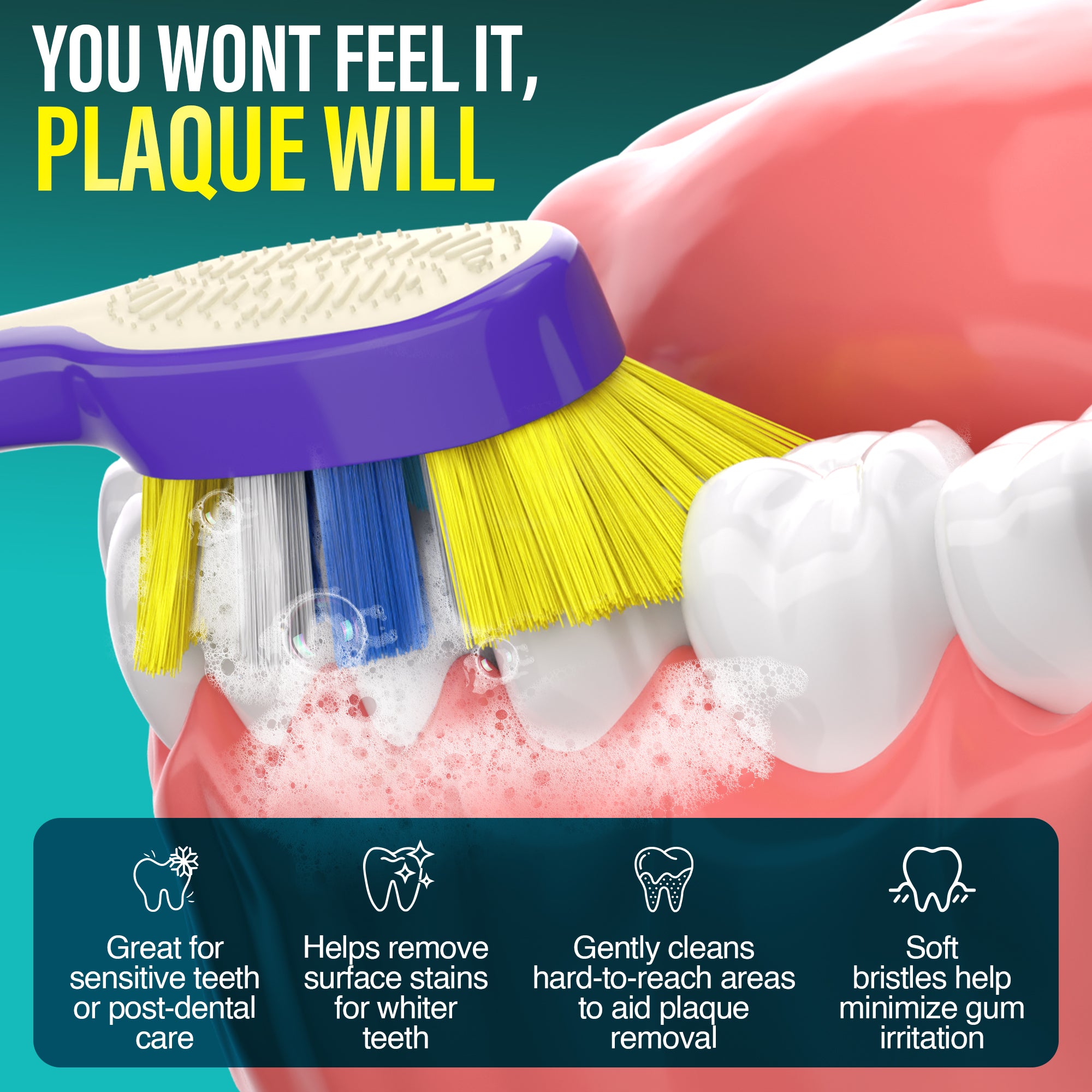 Silent Force Toothbrush - 2 Pack