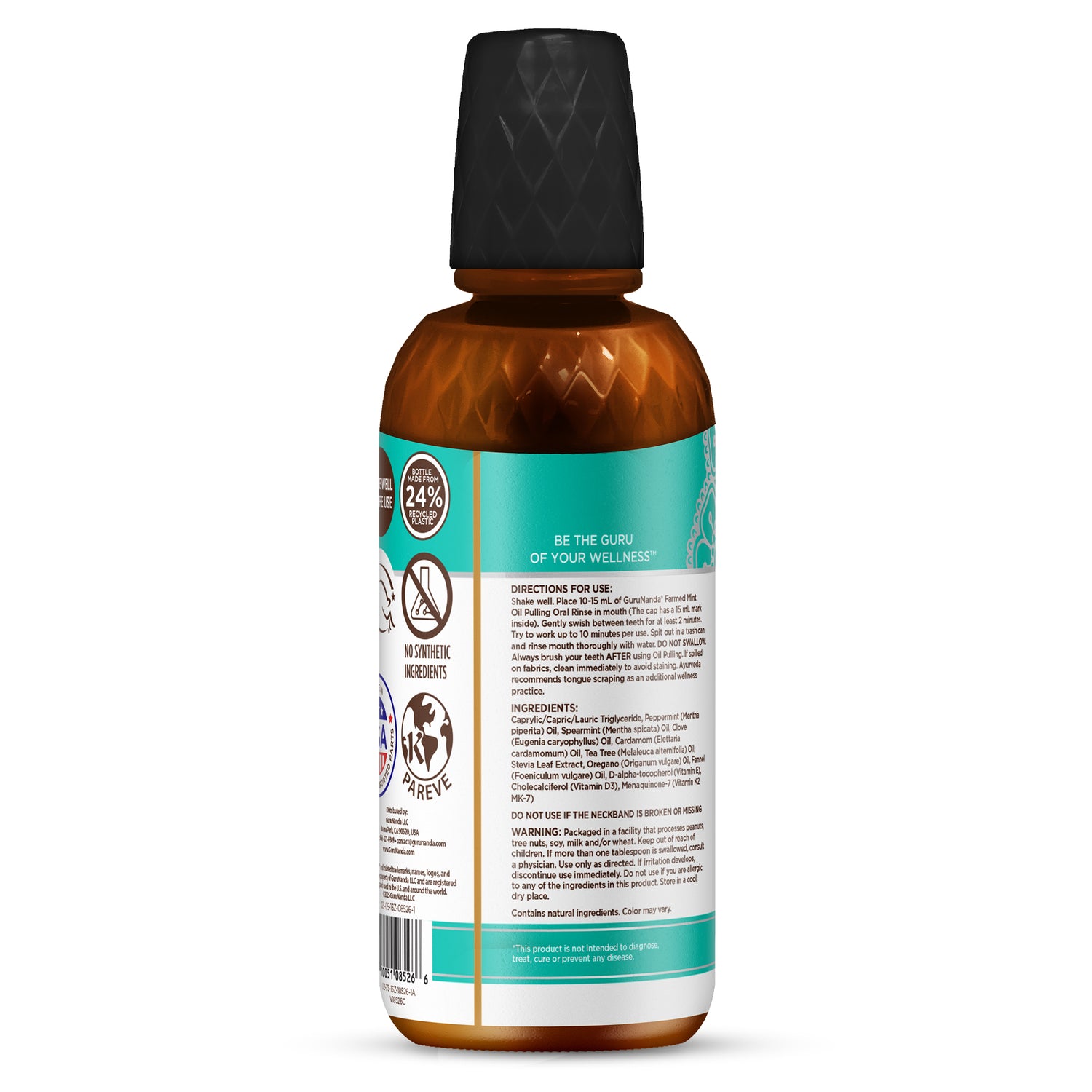 Huile de massage à la menthe de coco, 7 huiles essentielles et vitamines D3, E et K2, 960 g