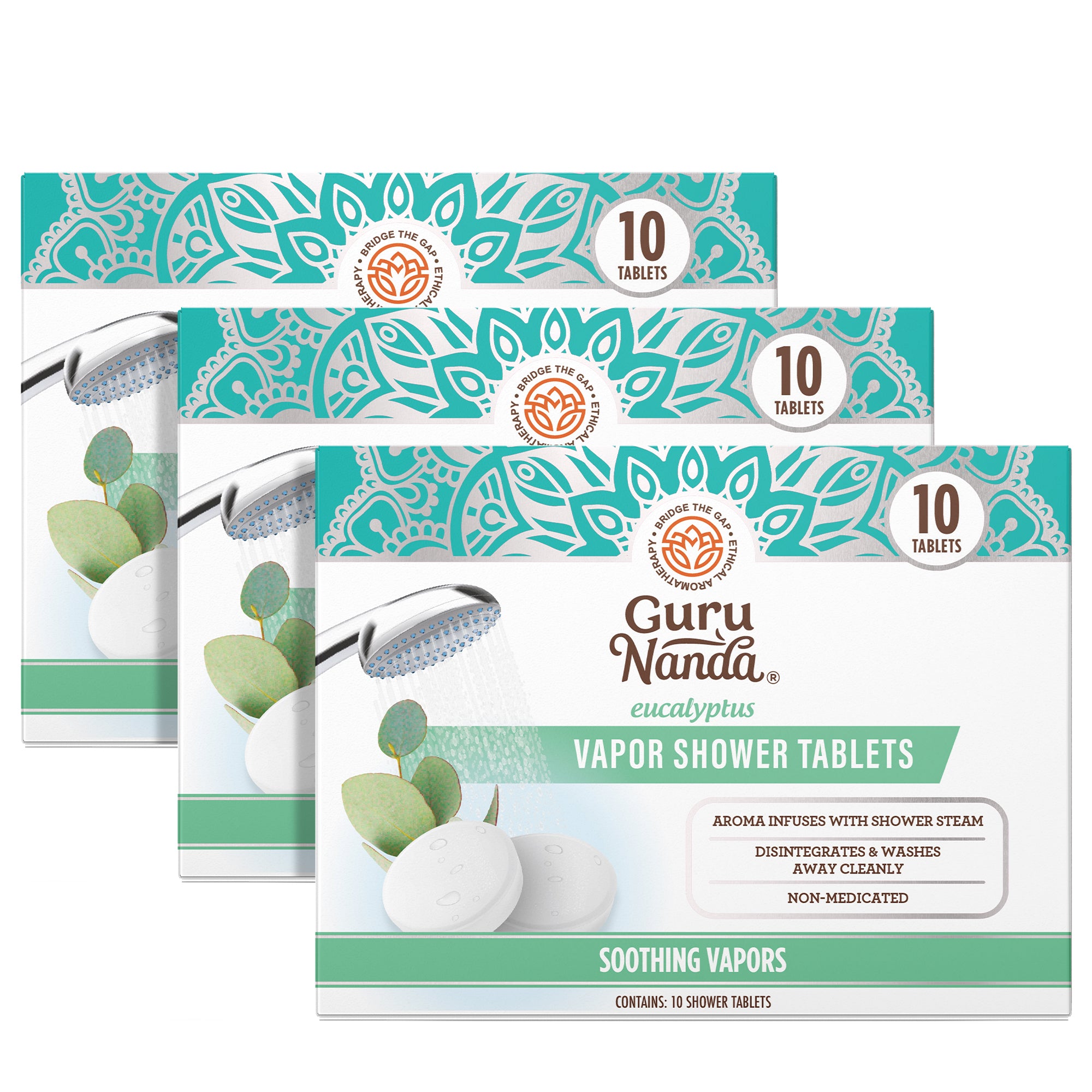 GuruNanda Eucalyptus Vapor Shower Tablets - Pack of 30
