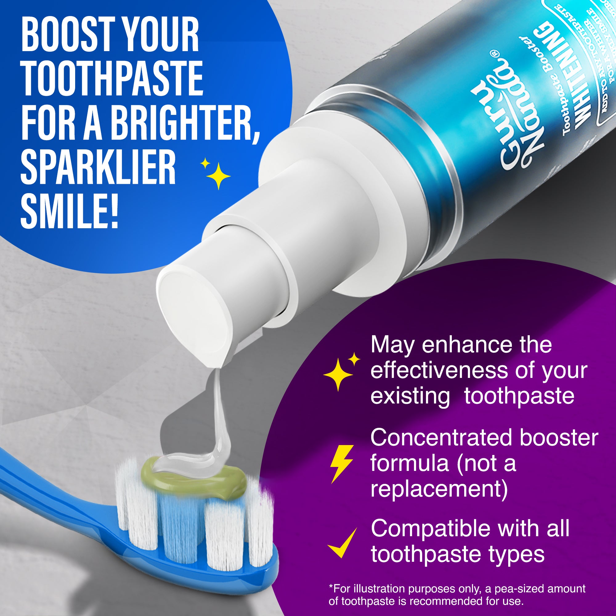 Whitening Toothpaste Booster with Enzymes & Peroxide – 1 fl oz
