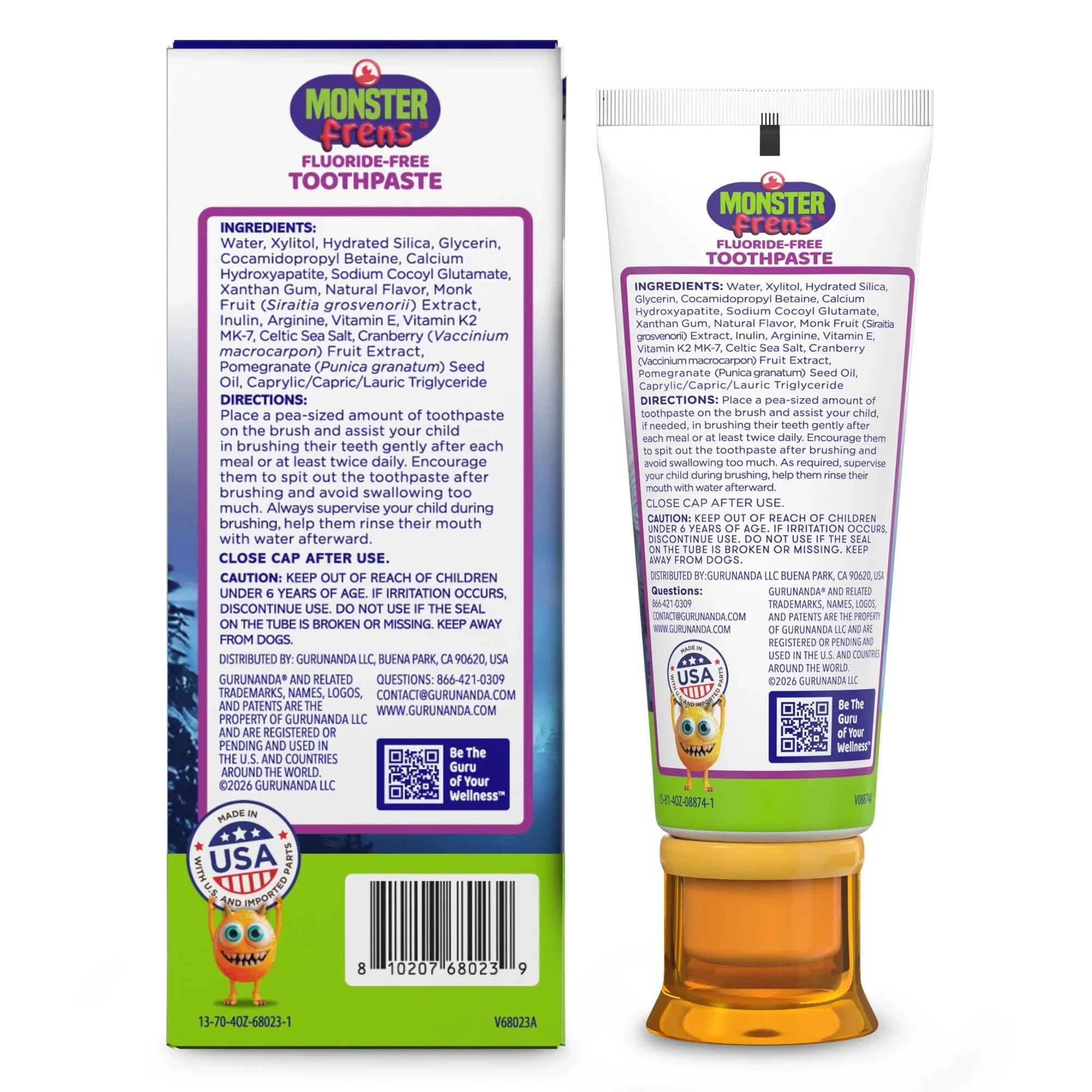 Kids Toothpaste with Xylitol & Hydroxyapatite, Strawberry Mango – 4.2 oz – 3 Pack