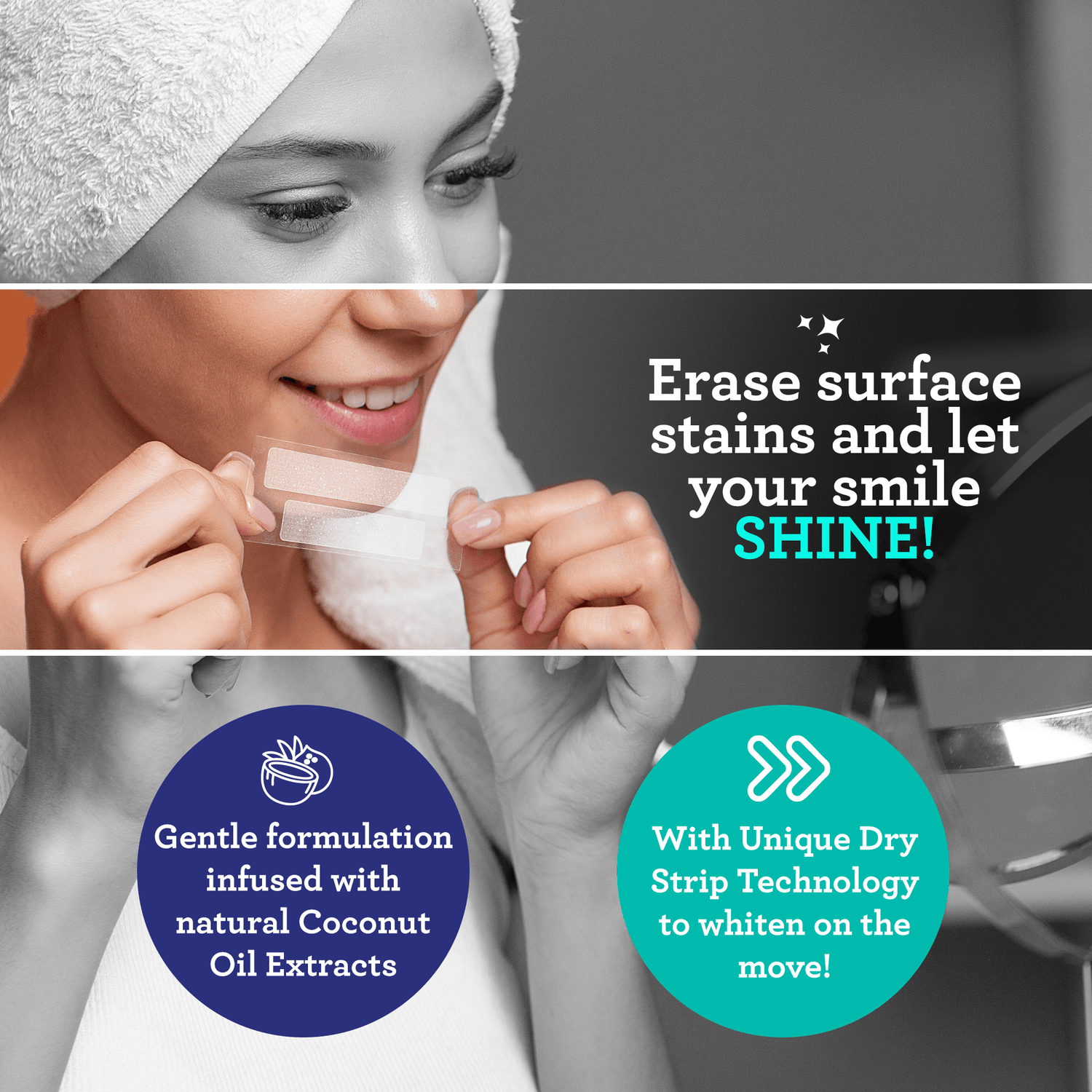 Whitening Wonder - Tiras blanqueadoras de 7 días + enjuague bucal Oxyburst de doble barril