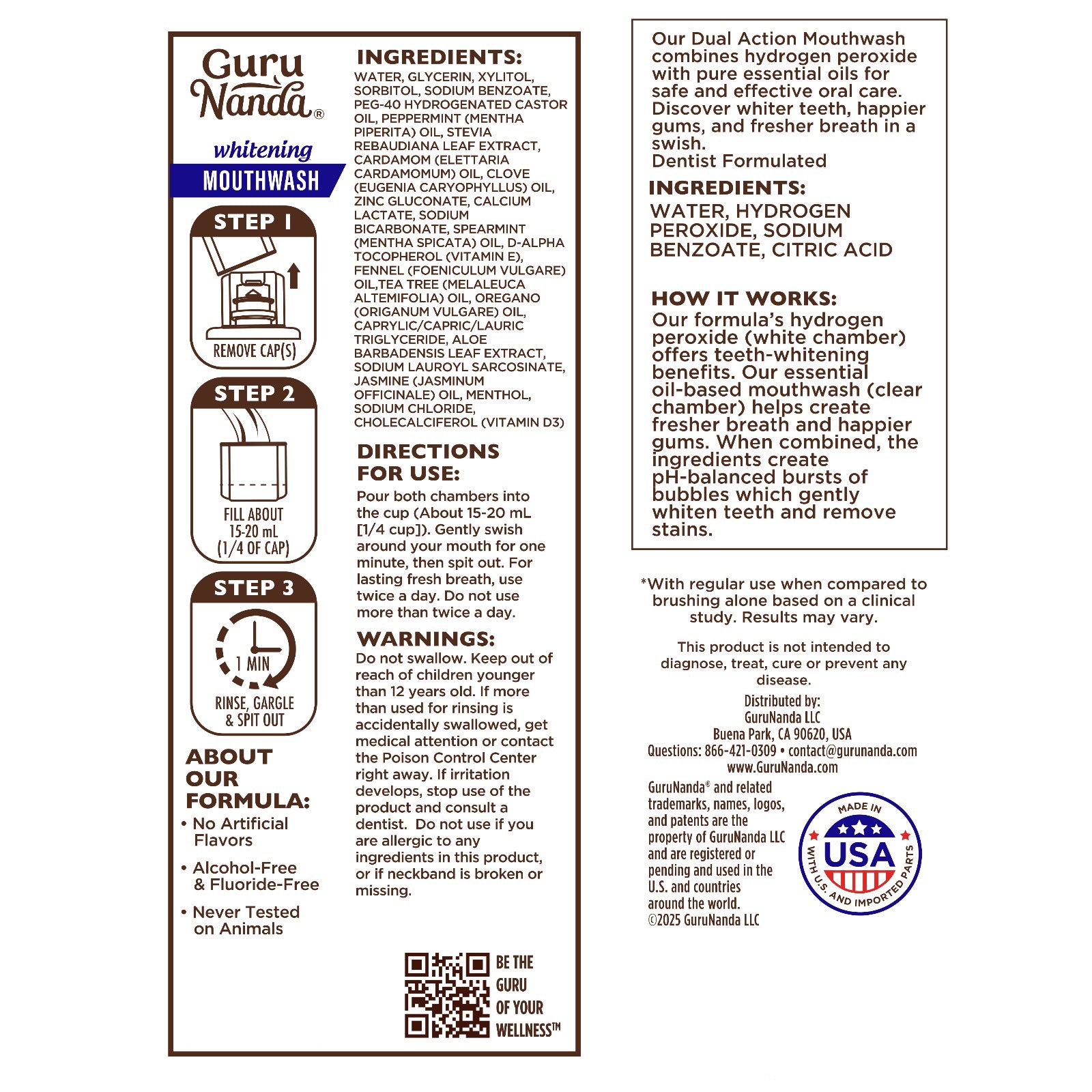 Dual Barrel Oxyburst Whitening Mouthwash, 20 Fl Oz - 3 Pk