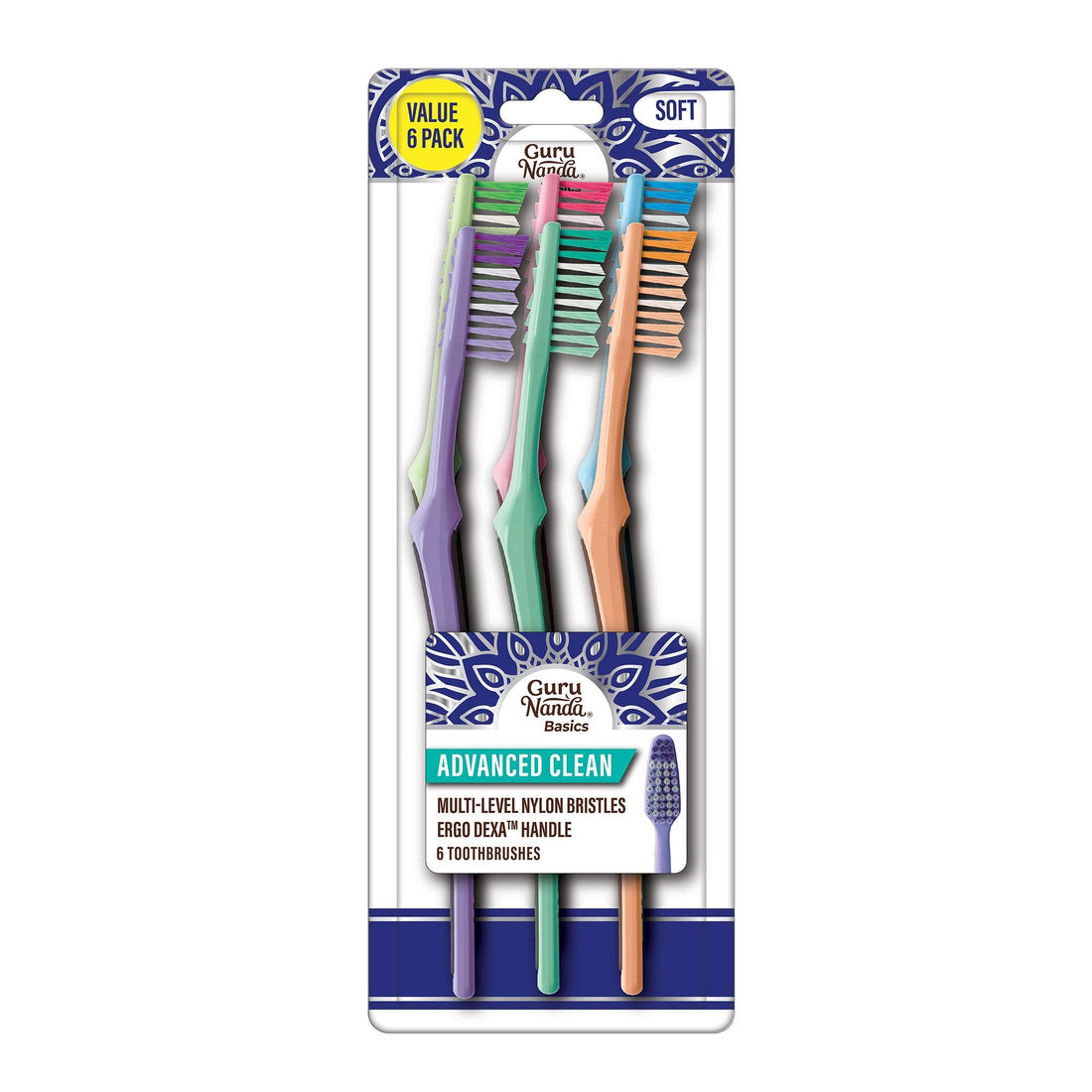 Advance Clean Toothbrush - 6 Pack - GuruNanda