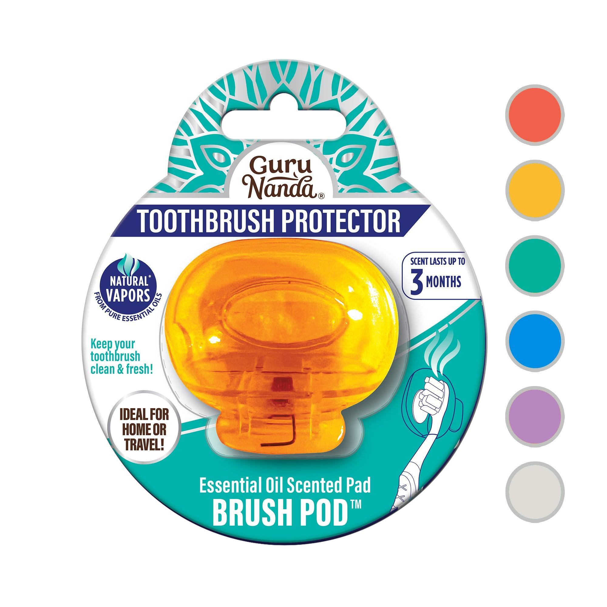 Brush Pod Toothbrush Protector - 1 Count (Colors May Vary) - GuruNanda