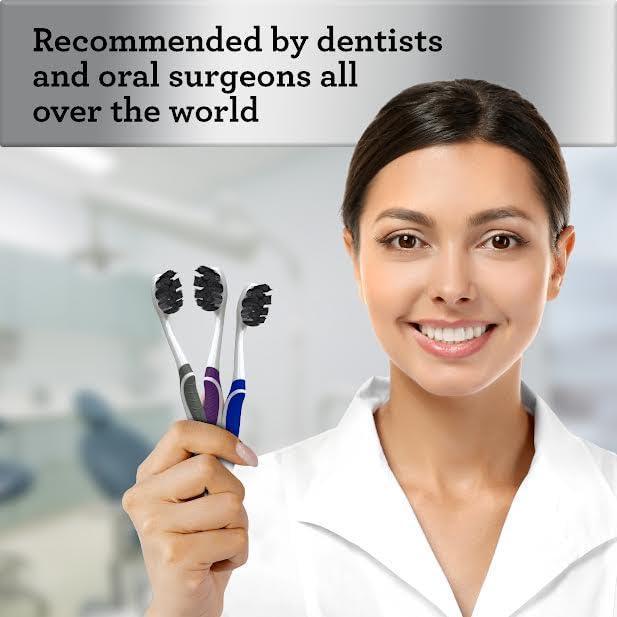 Butter On Gums Charcoal Toothbrush (1-Pack) - GuruNanda