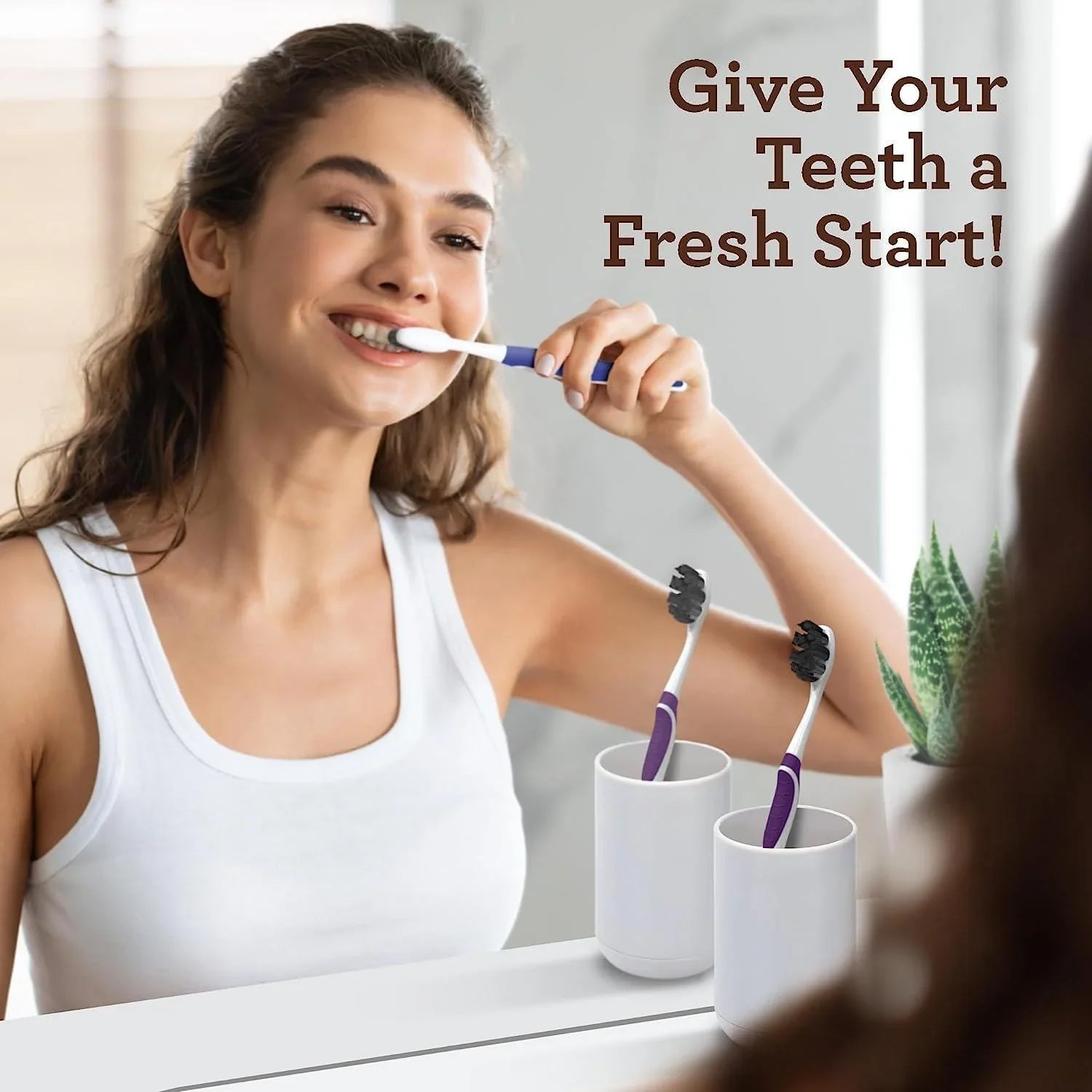 Butter On Gums Charcoal Toothbrush (1-Pack) - GuruNanda
