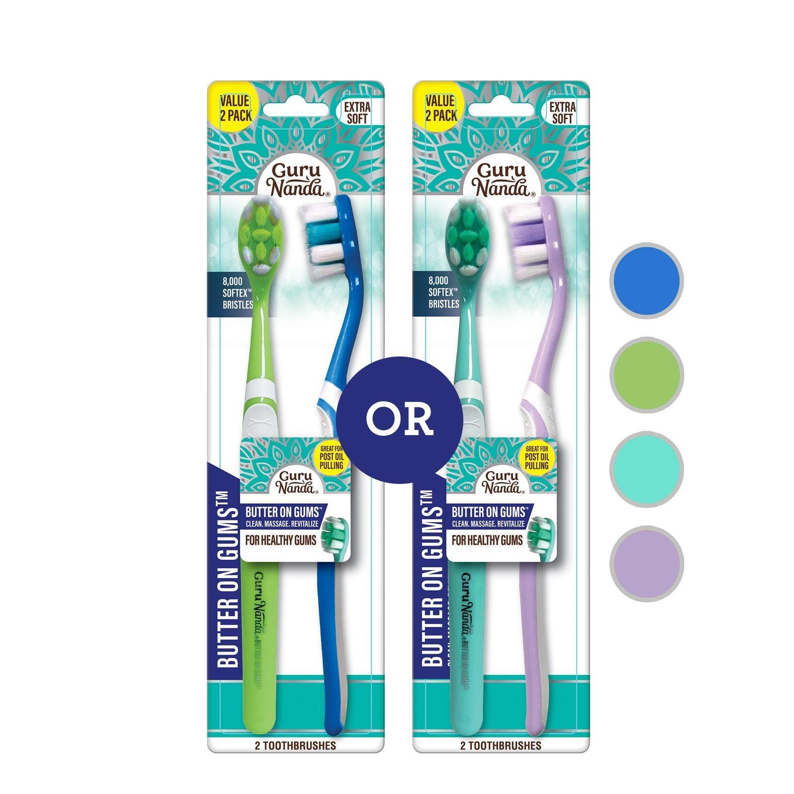 Butter On Gums Toothbrush (2 Count) - GuruNanda