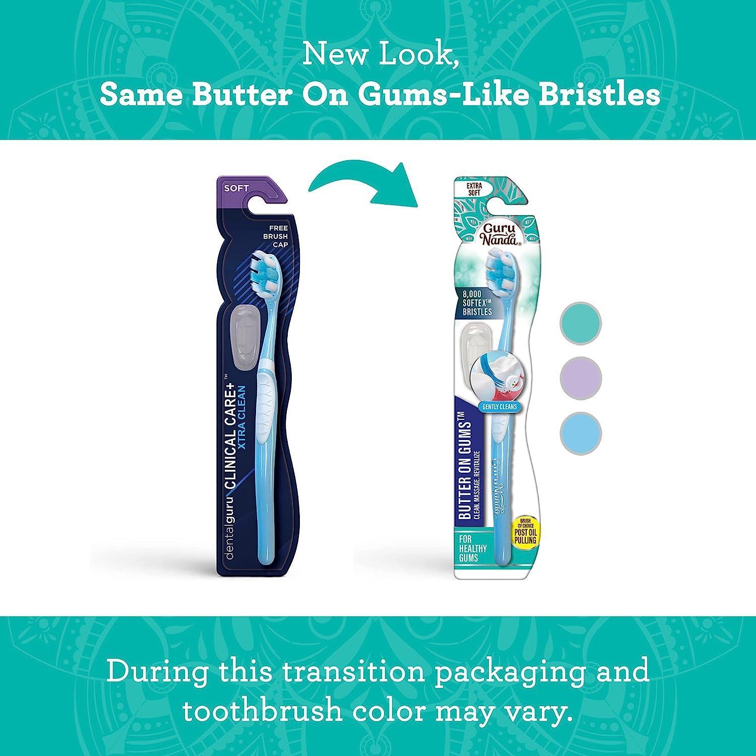 BUTTER ON GUMS TOOTHBRUSH, COLORS MAY VARY (24-PACK) - GuruNanda