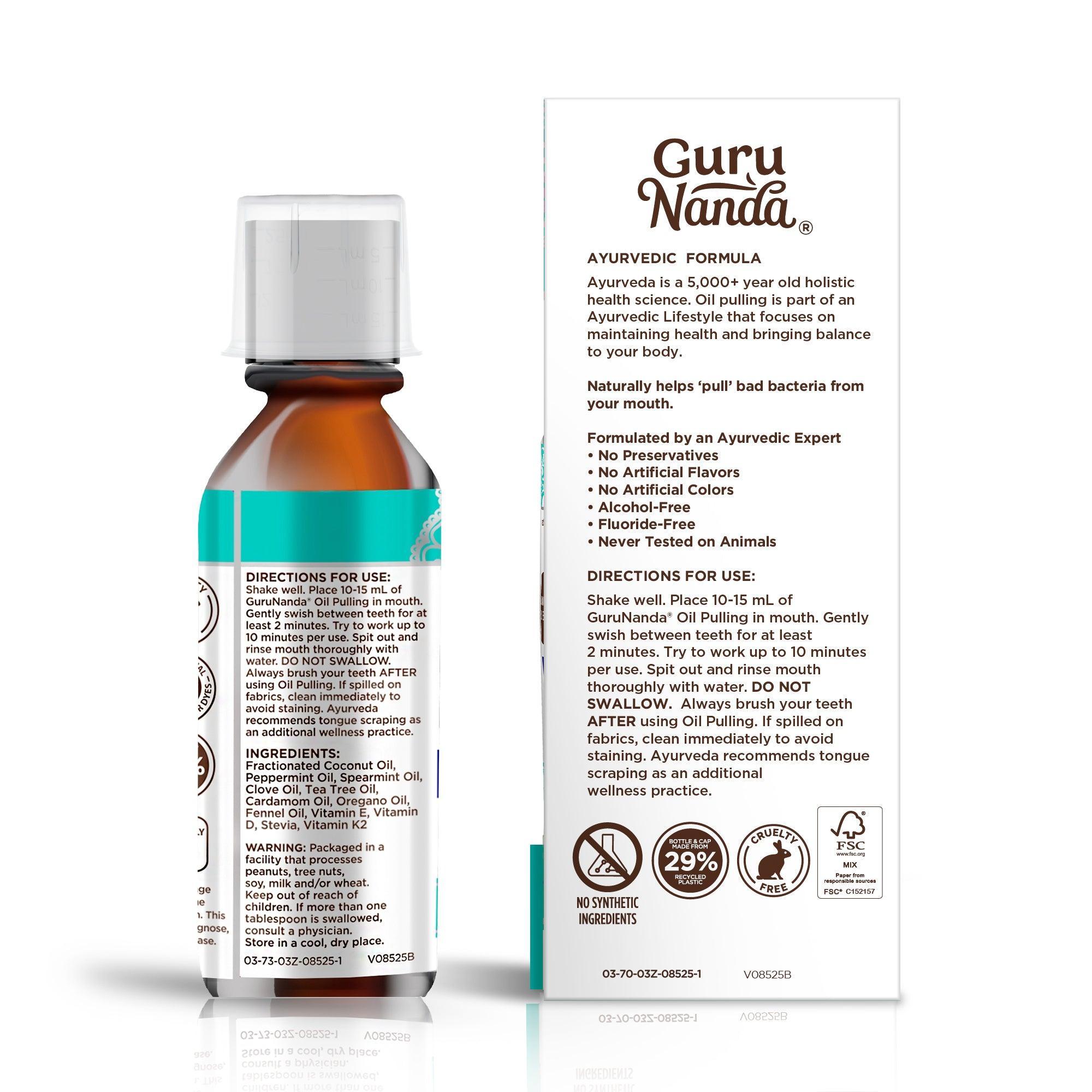 Cocomint Pulling Oil with 7 Essential Oils & Vitamins D3, E & K2 (Mickey D Formula), 3 Fl Oz - 1 Pk - GuruNanda