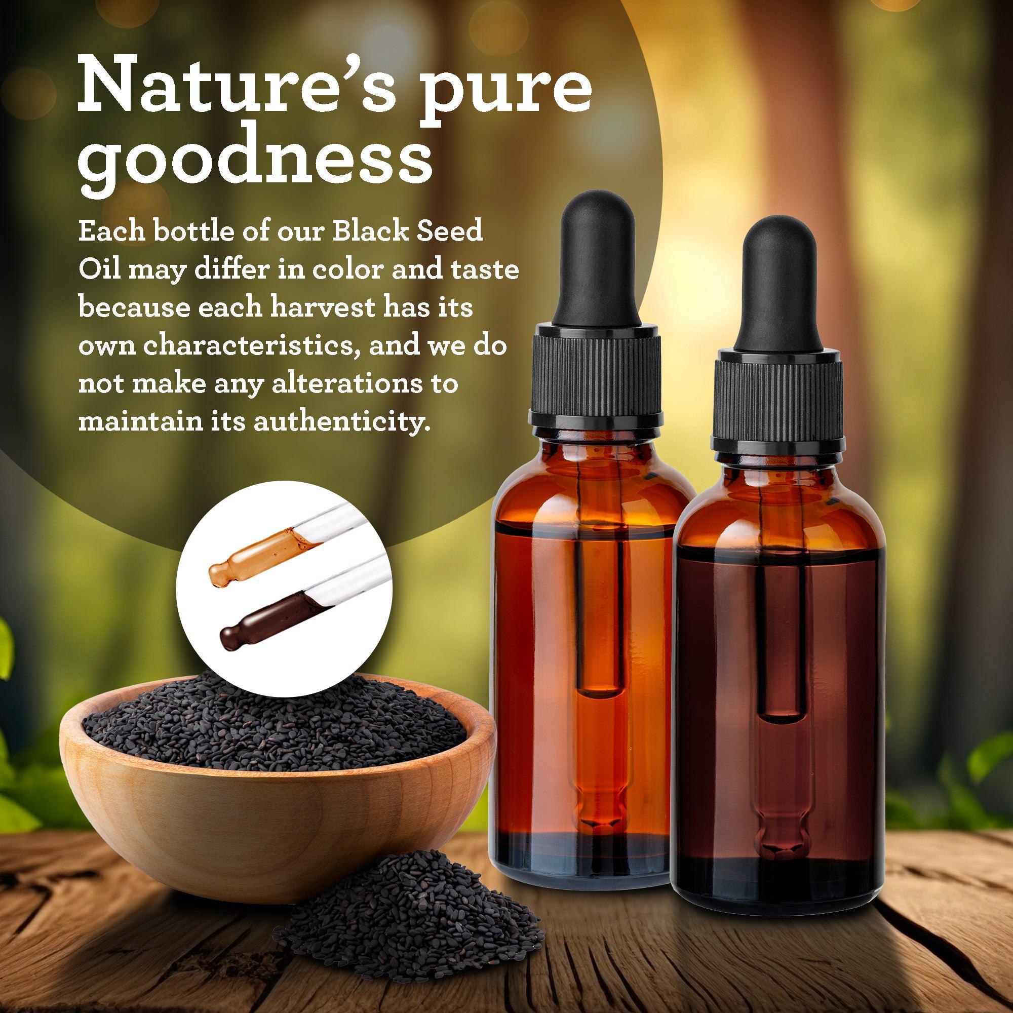Cold Pressed Black Seed Oil with Vitamin D3, K2, & E - GuruNanda