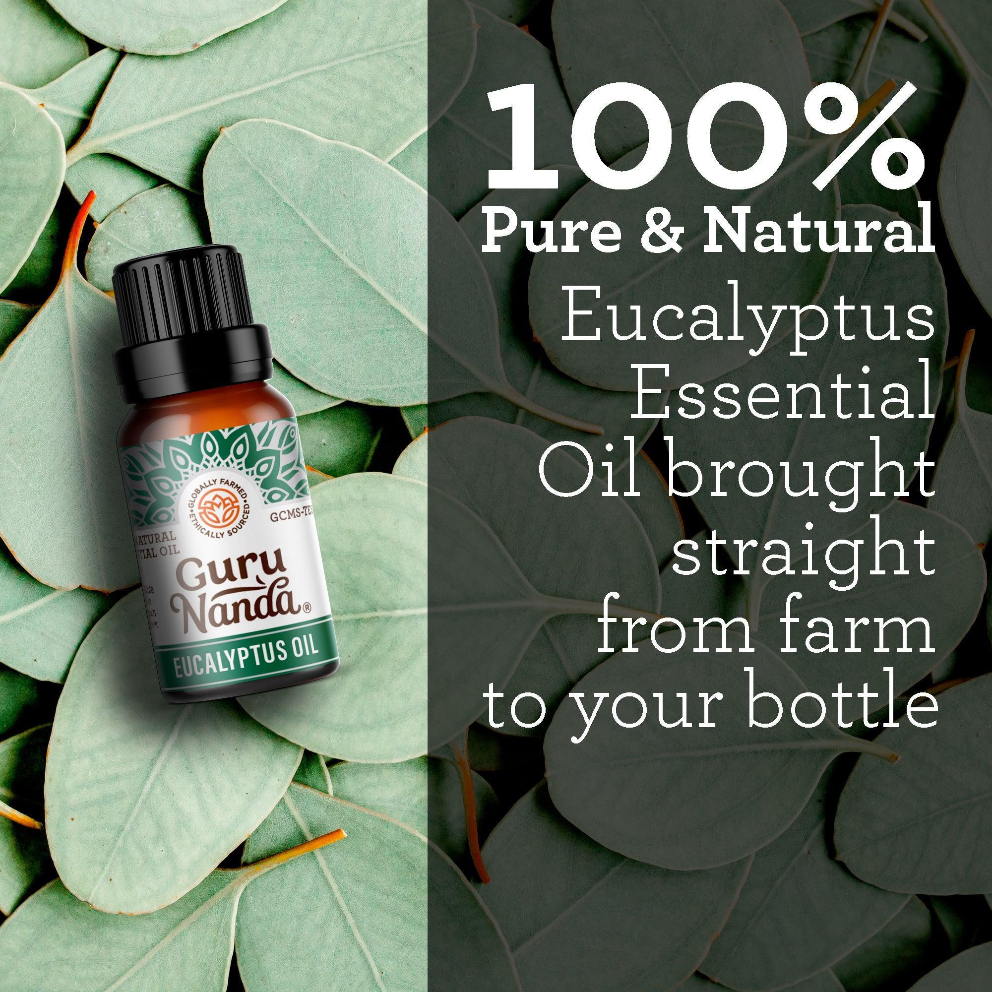 Eucalyptus Essential Oil, 15 ML - 2 PK - GuruNanda