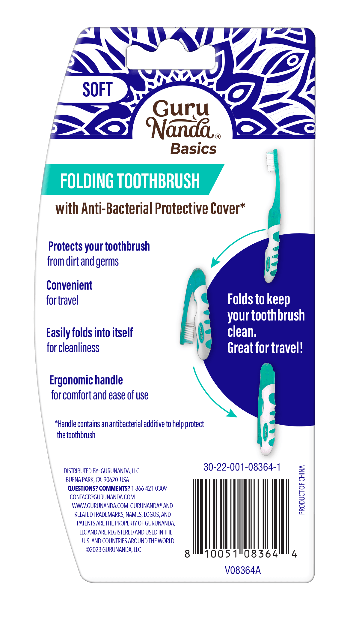 Folding Travel Toothbrush - GuruNanda