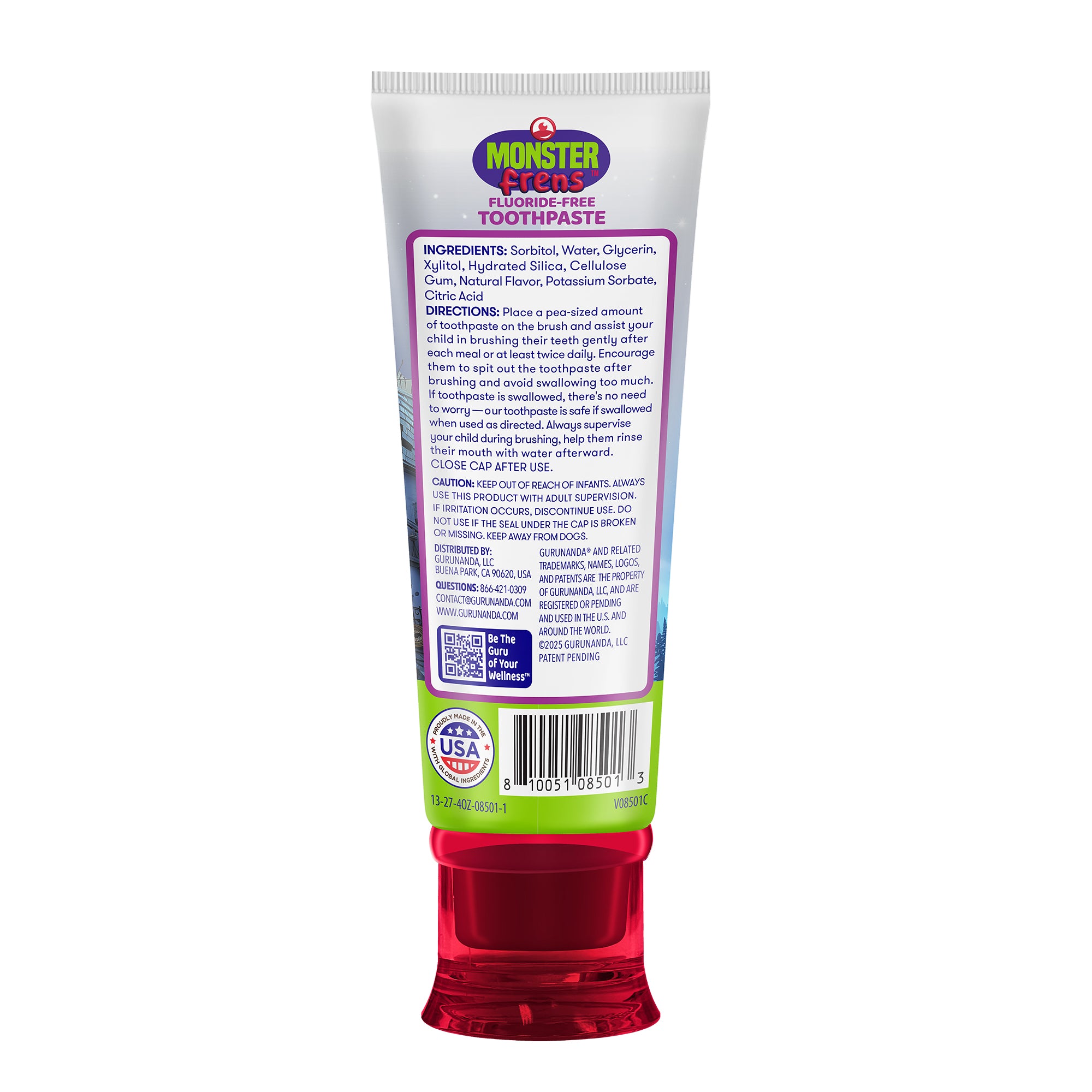 Fluoride-Free Toddler Toothpaste with 10% Xylitol - Mixed Berry Flavor - 4.2 oz