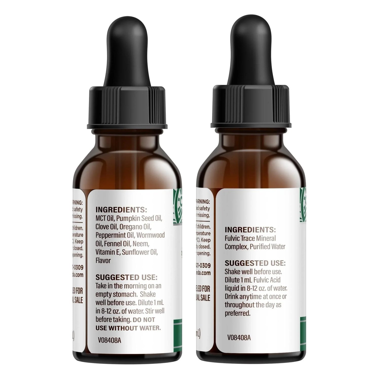 Gutcleanse With Wormwood, Clove & Fulvic Acid — 2-Step Supplement
