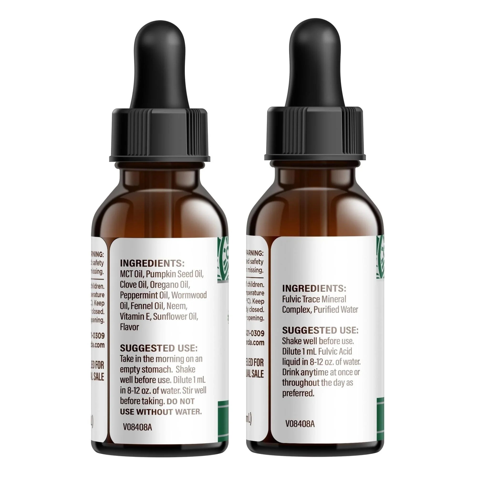 Gutcleanse With Wormwood, Clove & Fulvic Acid — 2-Step Supplement