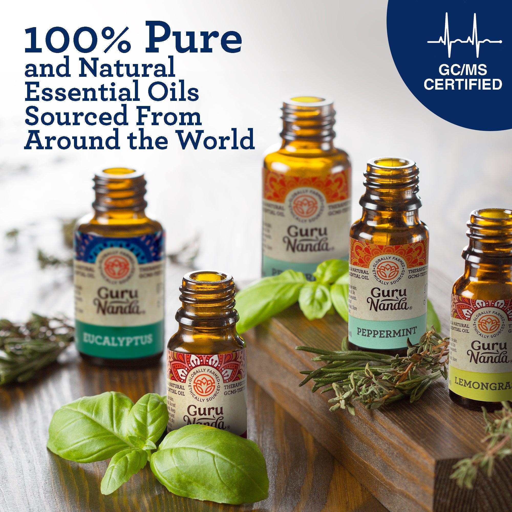 Top 12 Essential Oils Set With Keepsake Storage Box - GuruNanda