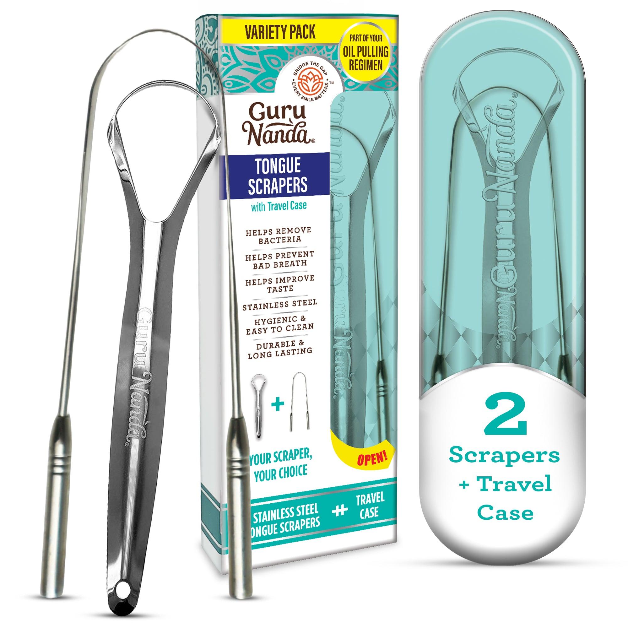 Tongue Scraper Variety Pack with Travel Case