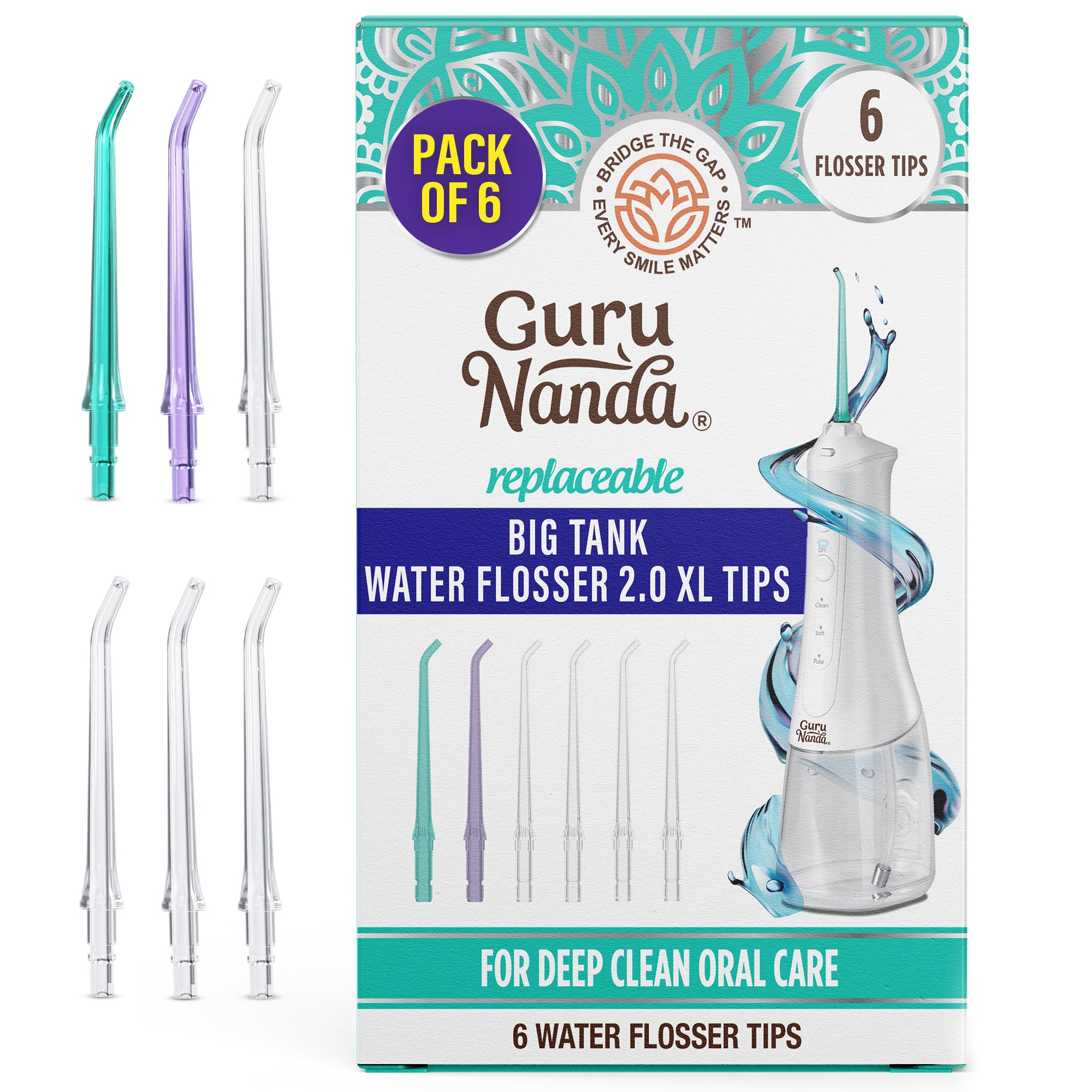 Replacement Floss Tips for Deep Clean Dental Water Flosser 2.0 XL