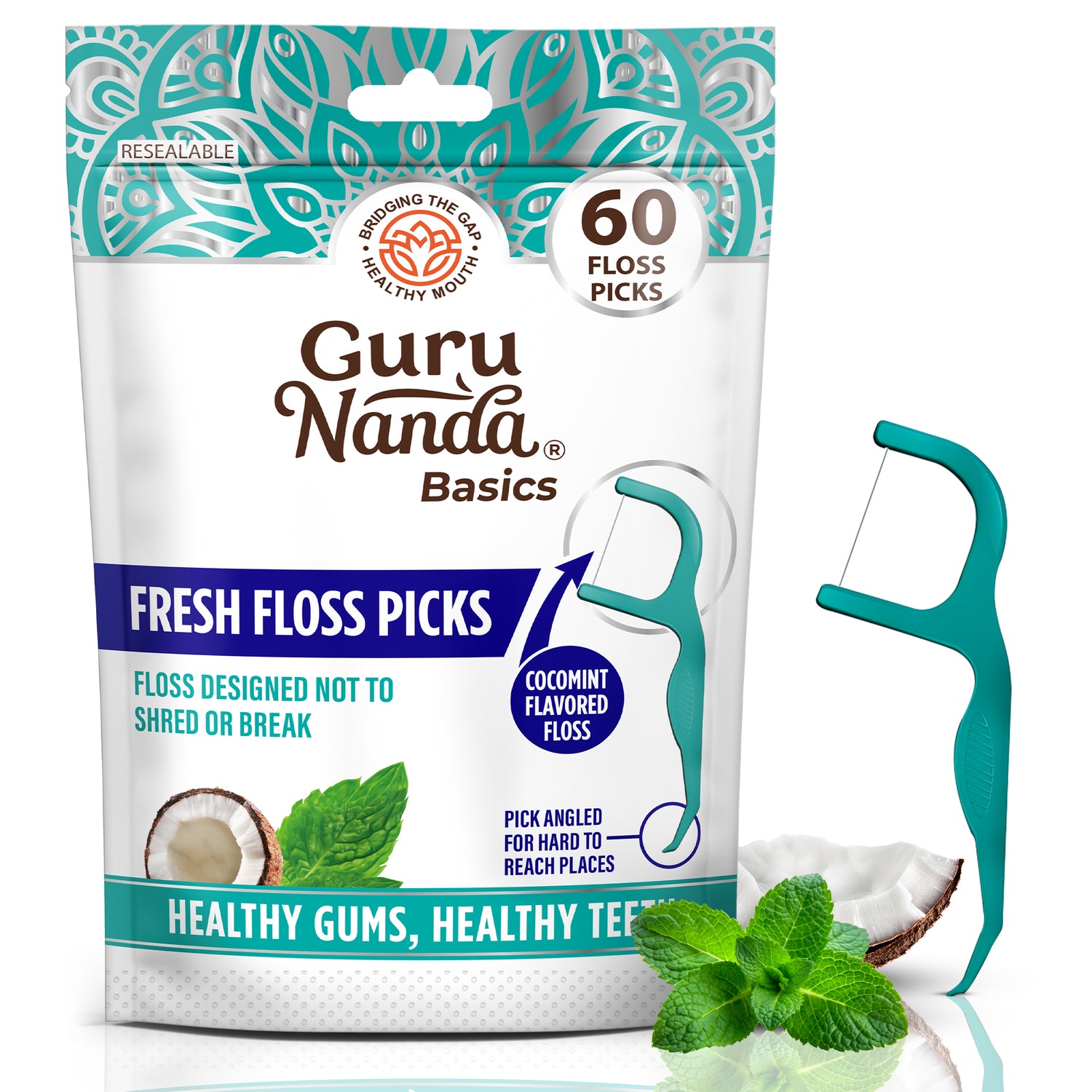 Fresh Floss Picks - 60 Pack